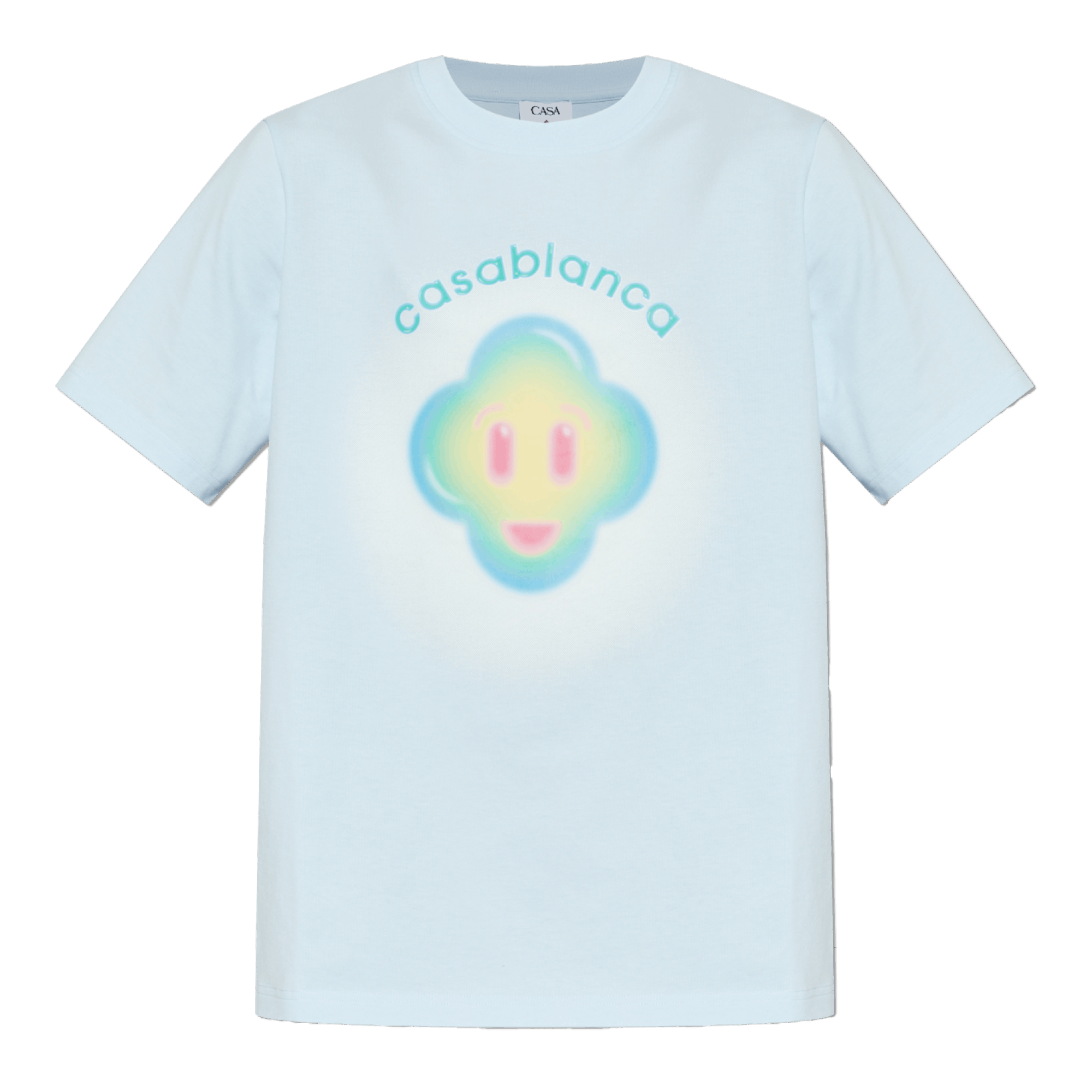 Casablanca Airbrush Smiley Classic T-shirt Light Blue Size US L / EU 52-54 / 3 - 1 Thumbnail