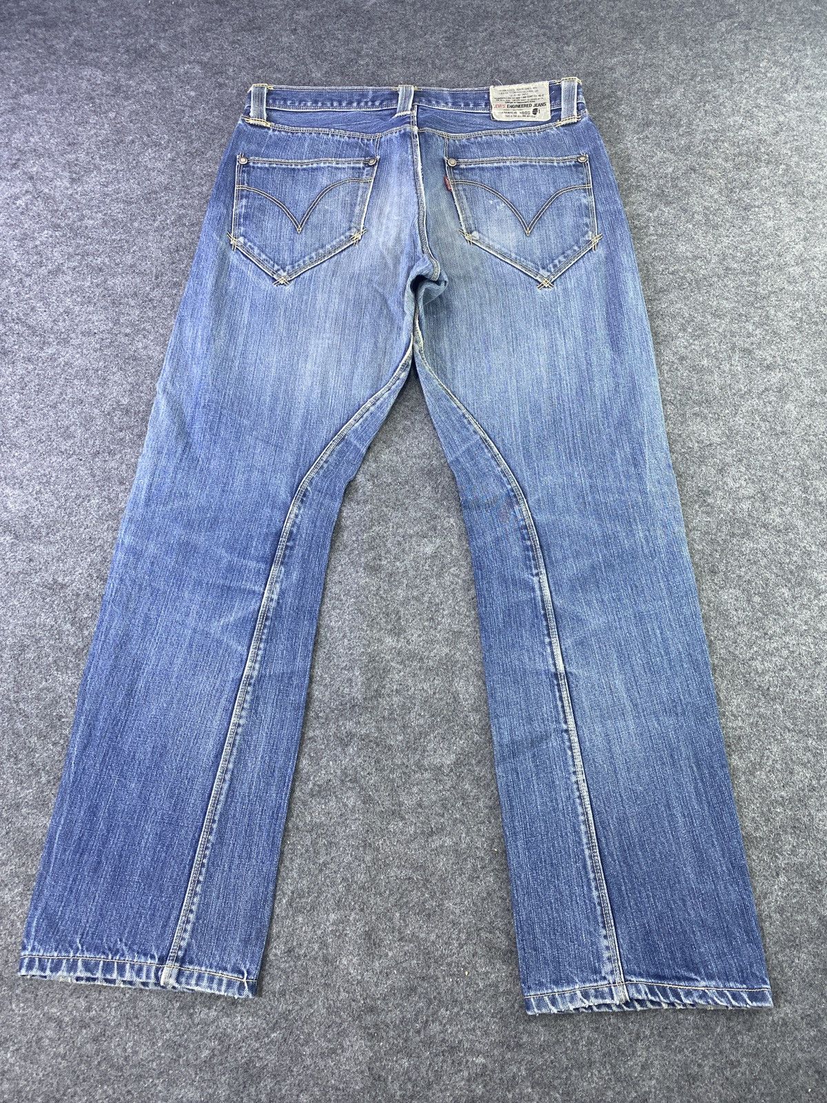Levi's Vintage Levi's Engineered Jeans Distress Blue Wash - J916 Size US 33 - 4 Thumbnail