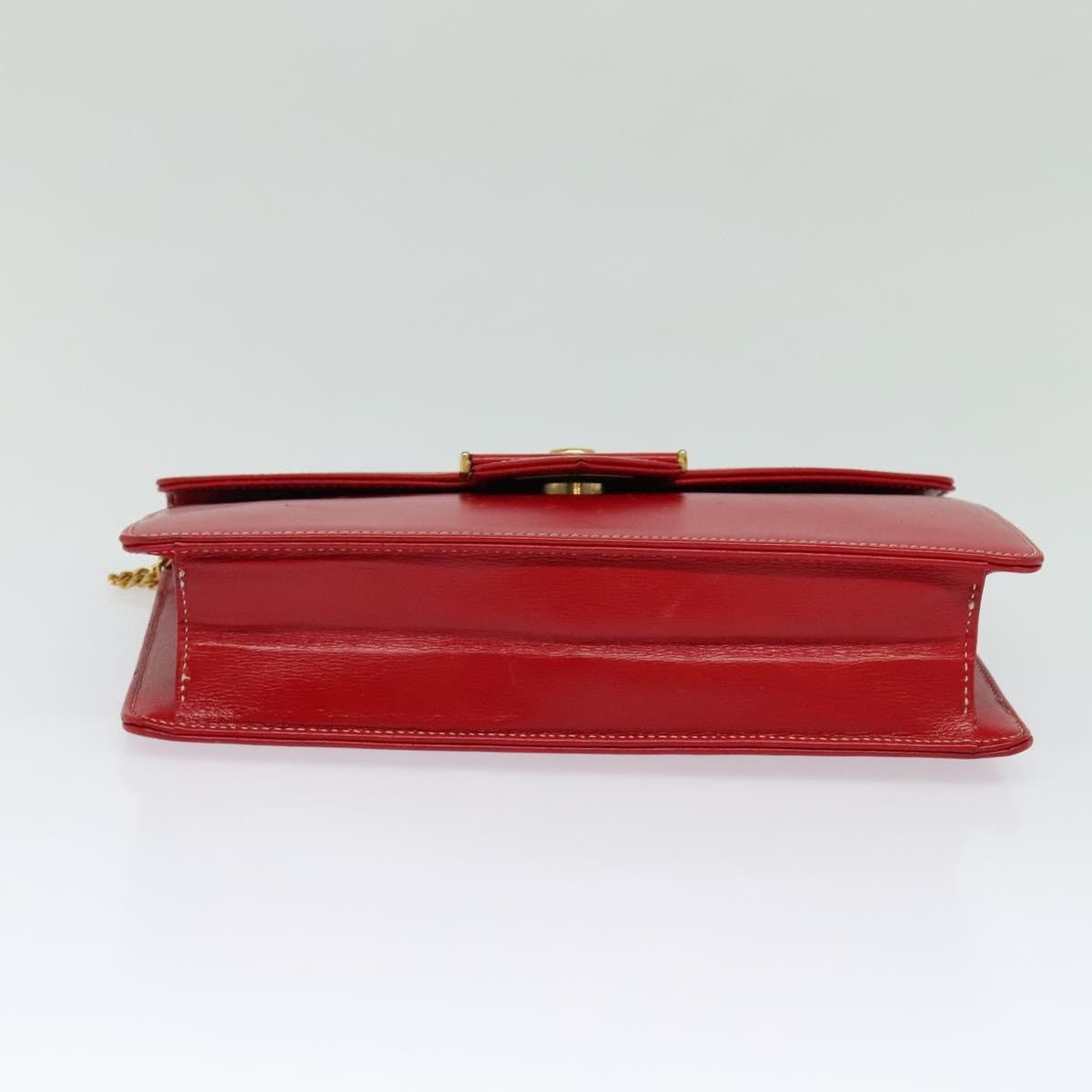 Dior DIOR Chain Shoulder Bag Leather Red Gold Size ONE SIZE - 9 Thumbnail