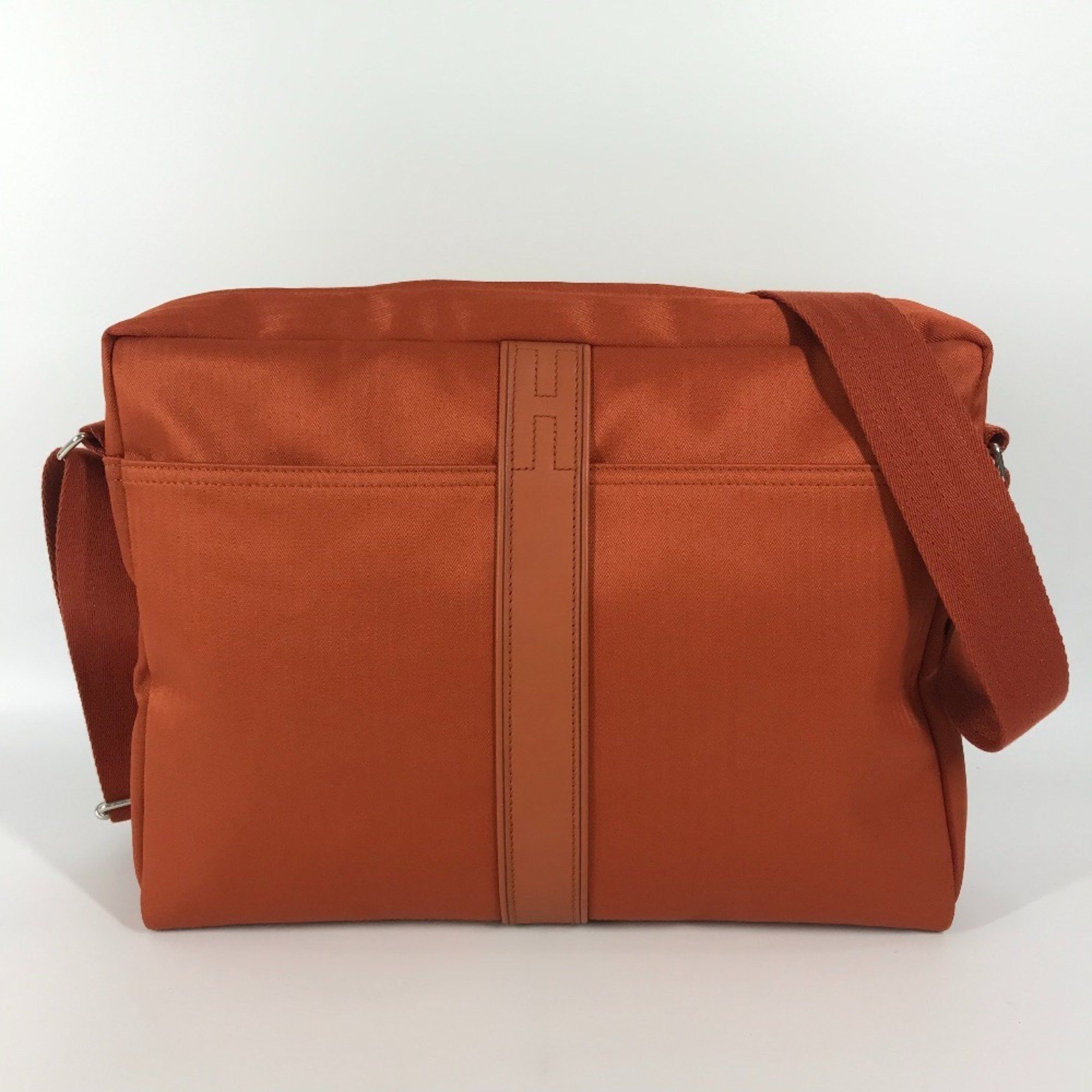 Hermes Acapulco Basas Mm Crossbody Shoulder Bag Canvas Men's Women's Orange