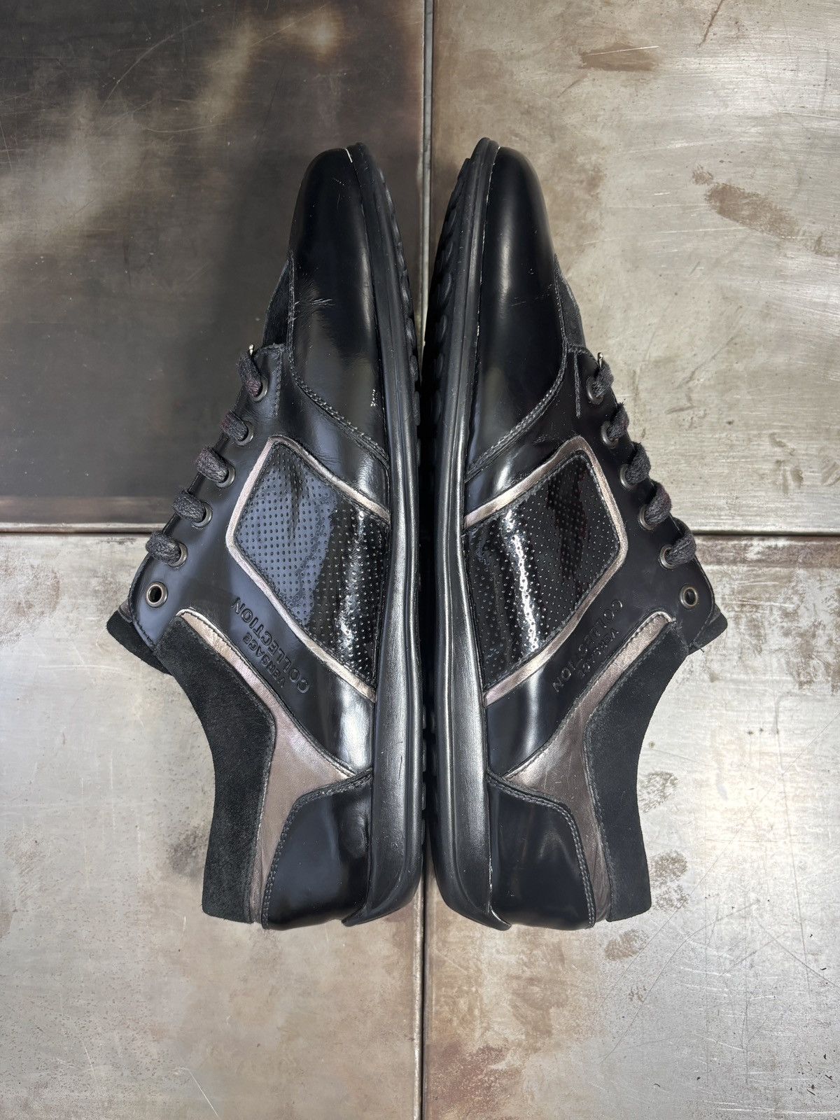 Versace 2000s Versace Collection Sneakers Patent Leather GATs Euro Size US 9 / EU 42 - 13 Thumbnail
