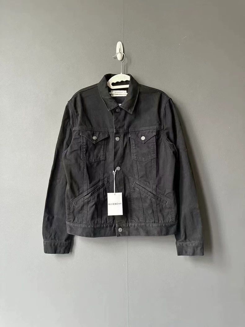 givenchy black denim jacket size xl