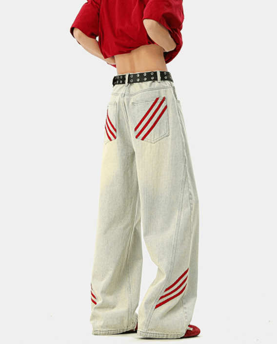 Jean American straight-leg patchwork workwear vintage jeans Size US 32 / EU 48 - 4 Thumbnail