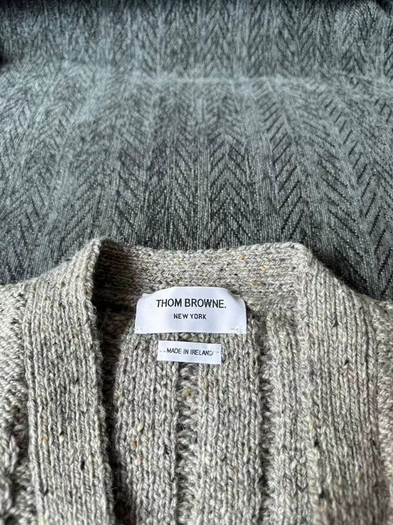 Thom Browne Thom Browne Gray wool sweater Size US XL / EU 56 / 4 - 4 Thumbnail