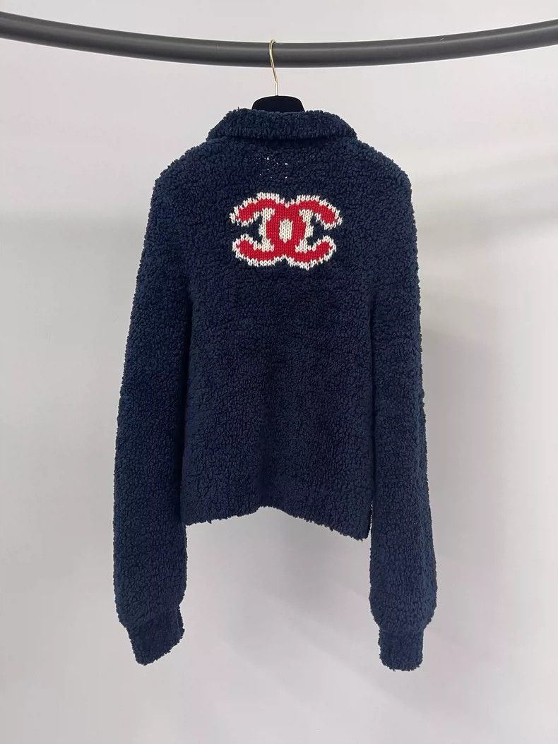 Chanel Chanel Dark blue teddy zipper coat Size XS / US 0-2 / IT 36-38 - 2 Thumbnail