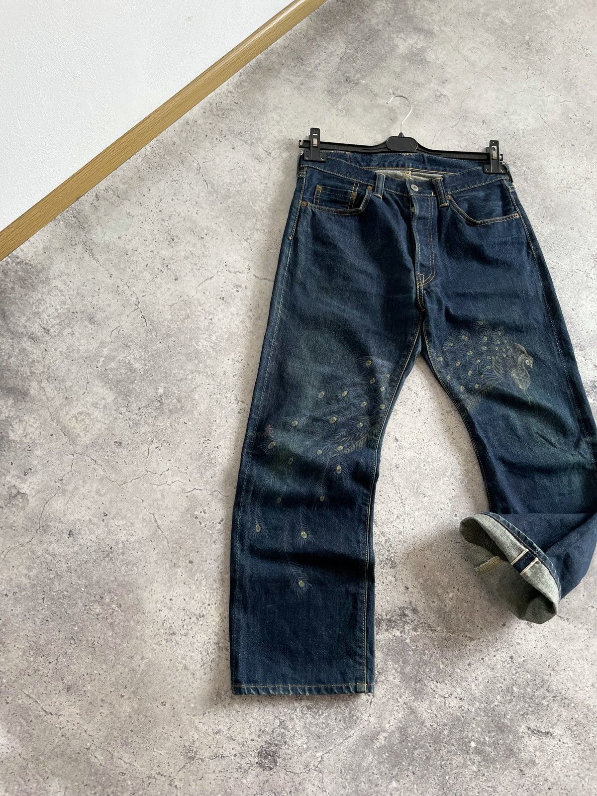 Japanese Brand International World Jeans Printed Peacock Made In Japan Size US 30 / EU 46 - 3 Thumbnail