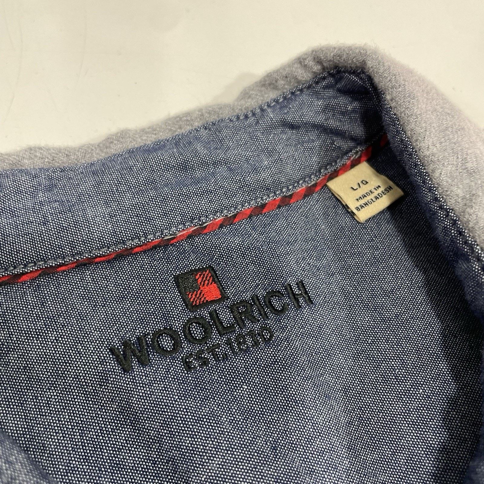 Woolrich Woolen Mills Woolrich Men’s Gray Heather Cotton Flannel Button Shirt L Size US L / EU 52-54 / 3 - 3 Thumbnail