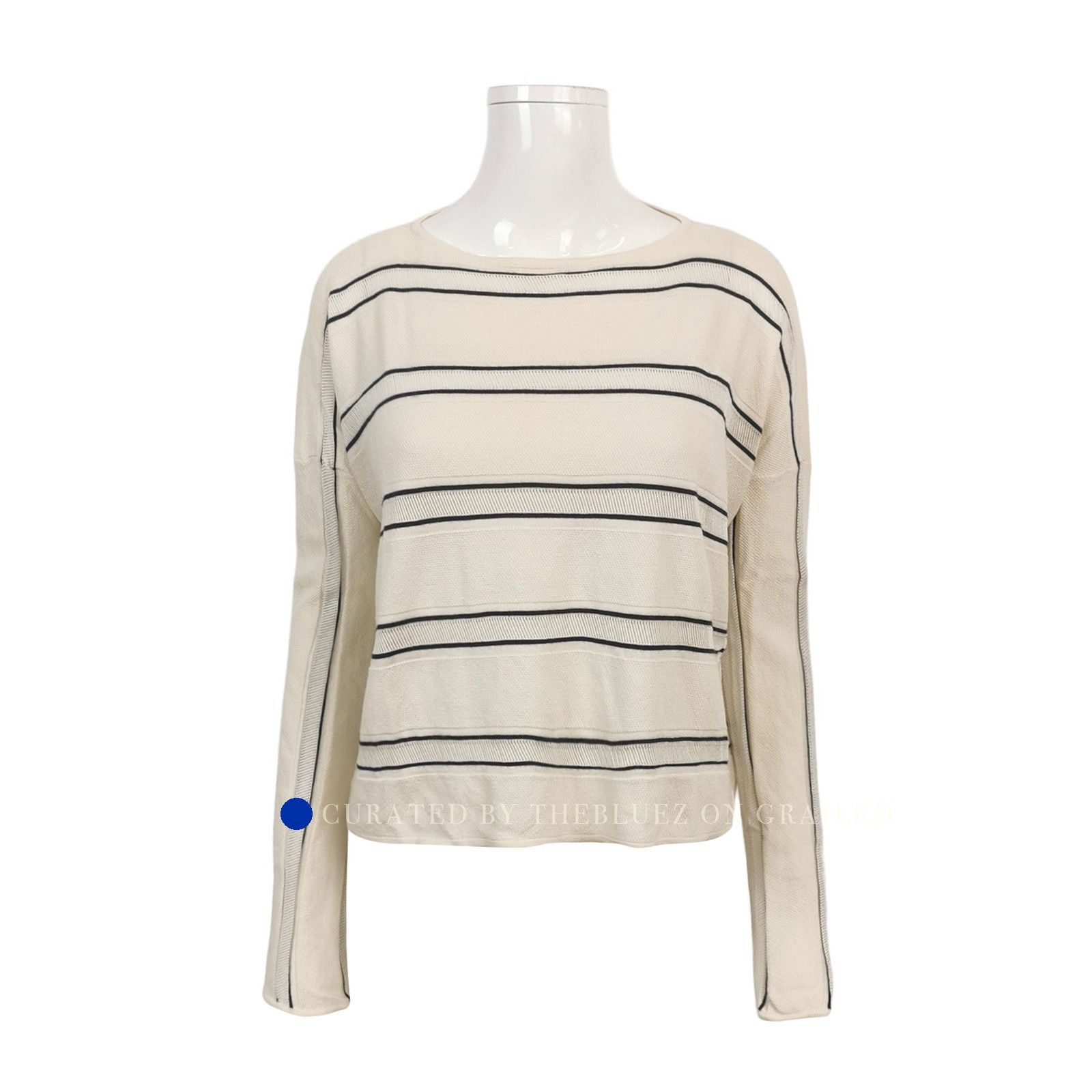Loro Piana Striped Cashmere-Silk Blend Sweater Size US M / EU 48-50 / 2 - 1 Thumbnail