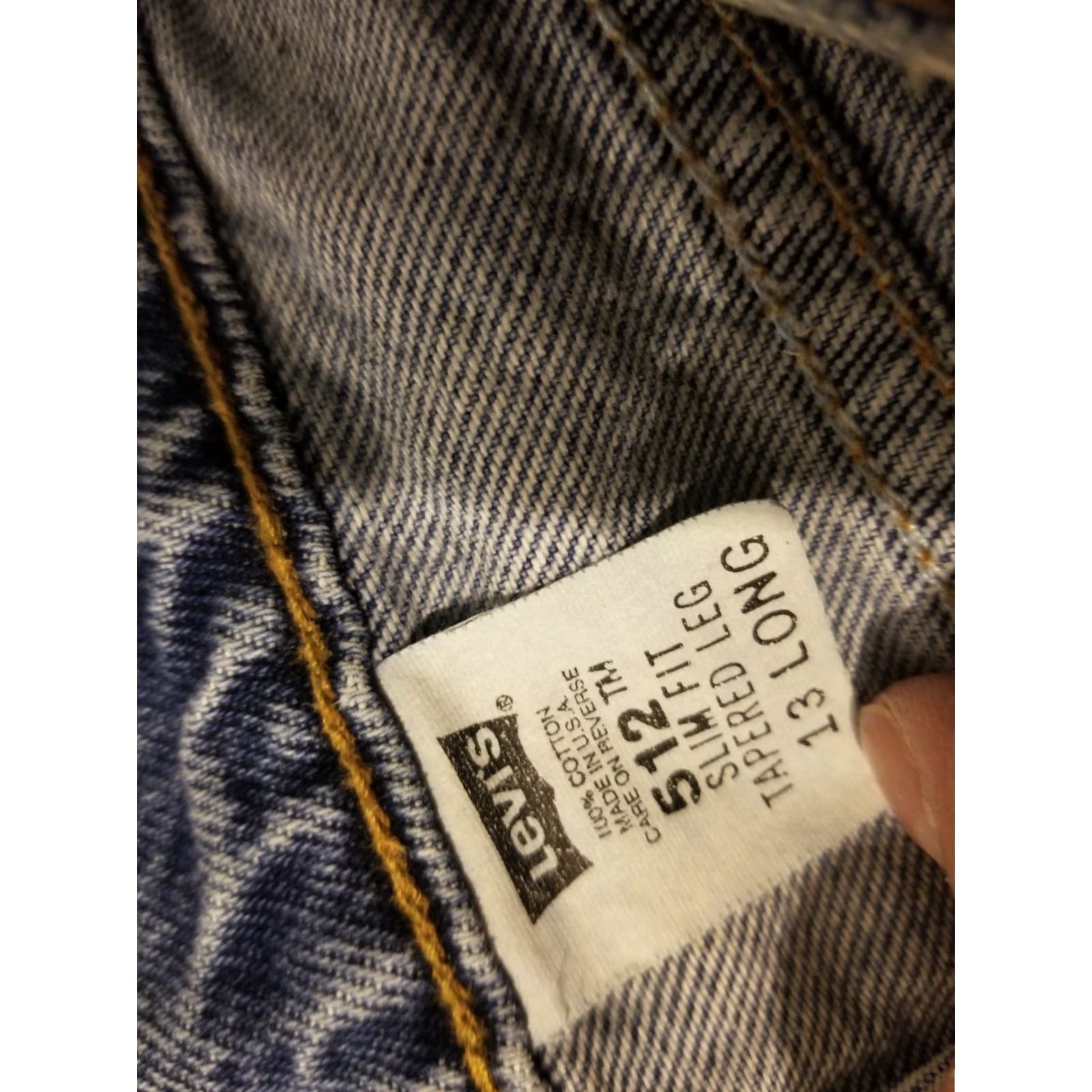 Levi's Womens Levi's 512 Jeans Tapered Slim Denim Blue 13 Long 30x32 Pants Add-Ons Womens Jeans Slimming? Size 34" / US 12 / IT 48 - 5 Thumbnail