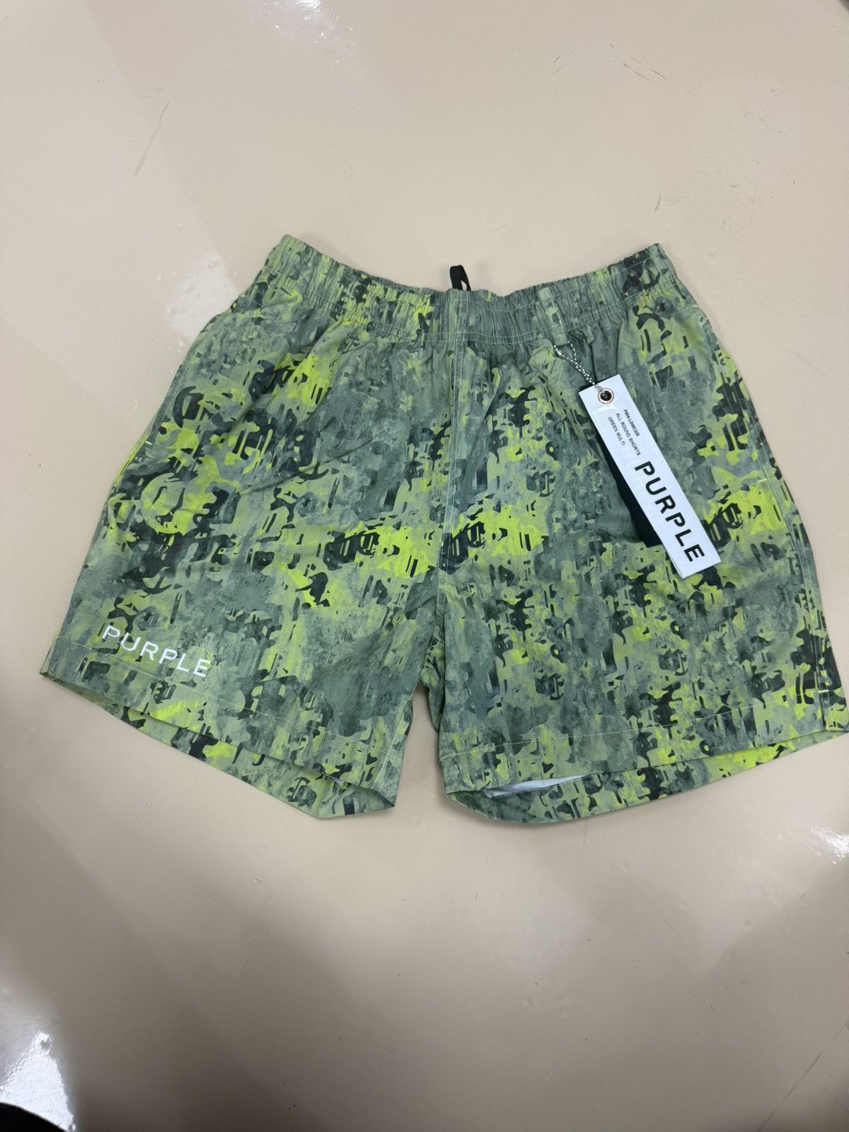 Purple Brand Purple Brand Green Multicolour Swimshorts Size US 32 / EU 48 - 1 Thumbnail