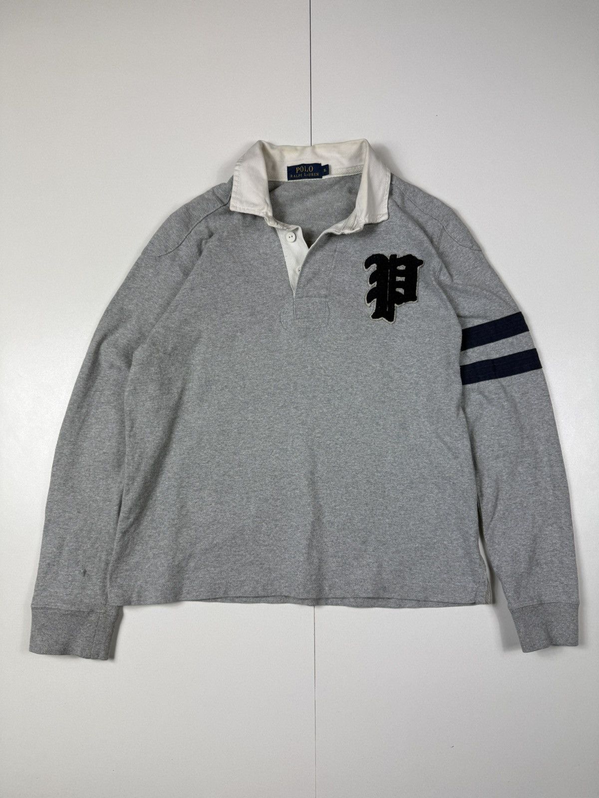 Polo Ralph Lauren Vintage Polo Ralph Lauren 67 Rugby Shirt Grey Size US M / EU 48-50 / 2 - 1 Thumbnail