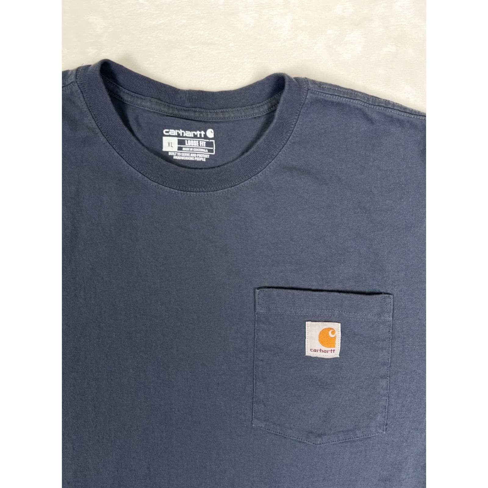 Carhartt VINTAGE Carhartt Pocket Shirt Navy Blue Size XL 2XLT Regular Short Sleeve Crew Neck Grunge 90s Mens Size US XXL / EU 58 / 5 - 2 Thumbnail