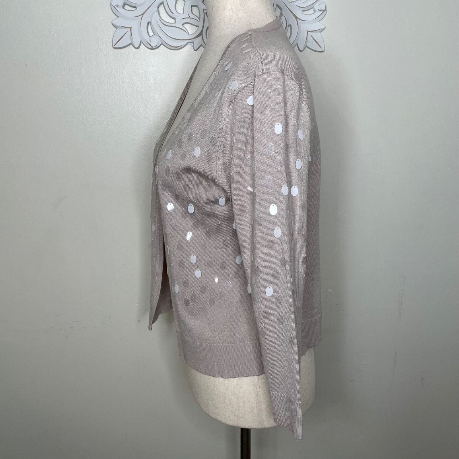 Other CARMEN Marc Valvo size M Cardigan Clear & Opaque Sequins Size M / US 6-8 / IT 42-44 - 3 Thumbnail