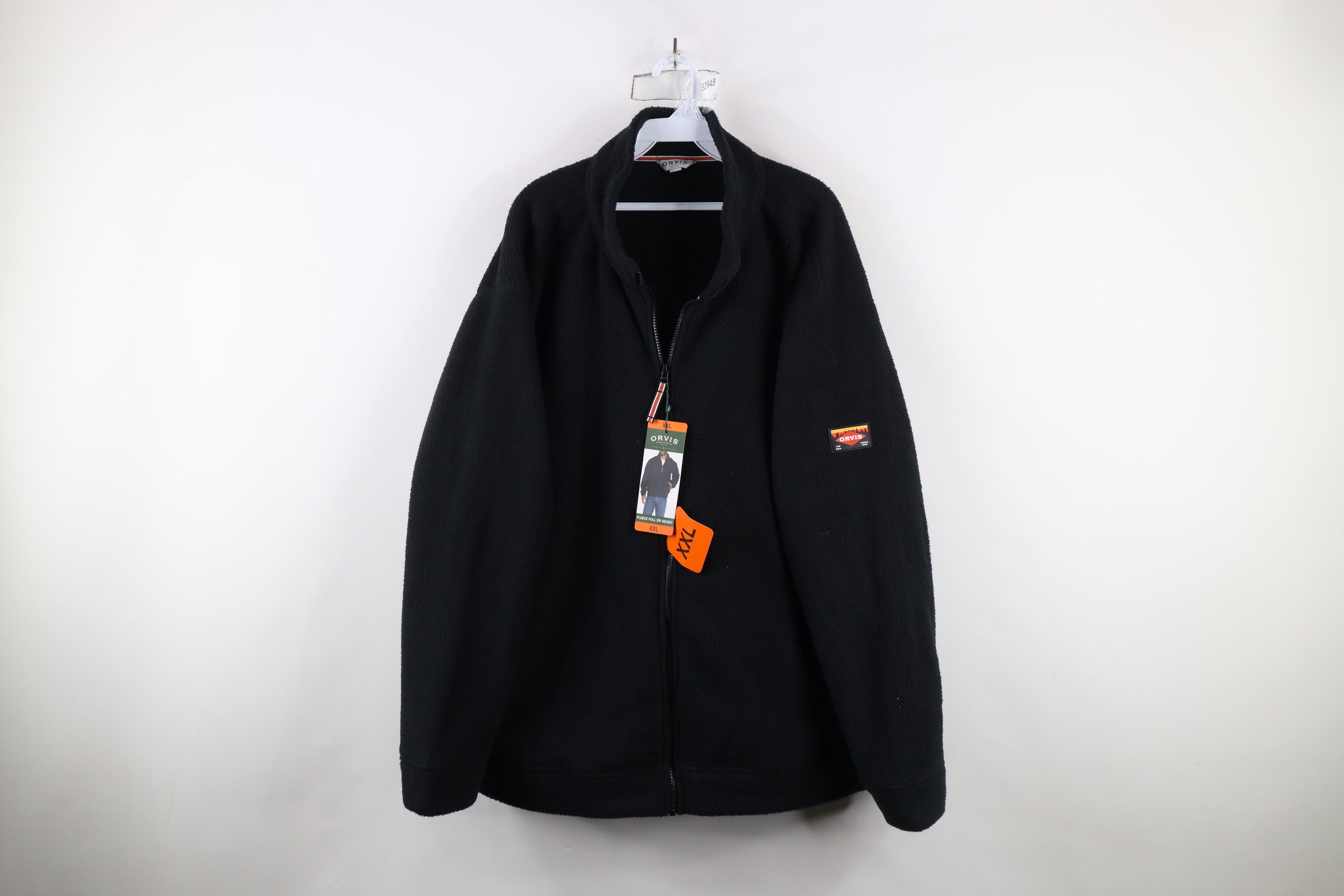 Orvis × Vintage New Orvis Spell Out Deep Pile Fleece Full Zip Jacket Black Size US XXL / EU 58 / 5 - 1 Thumbnail