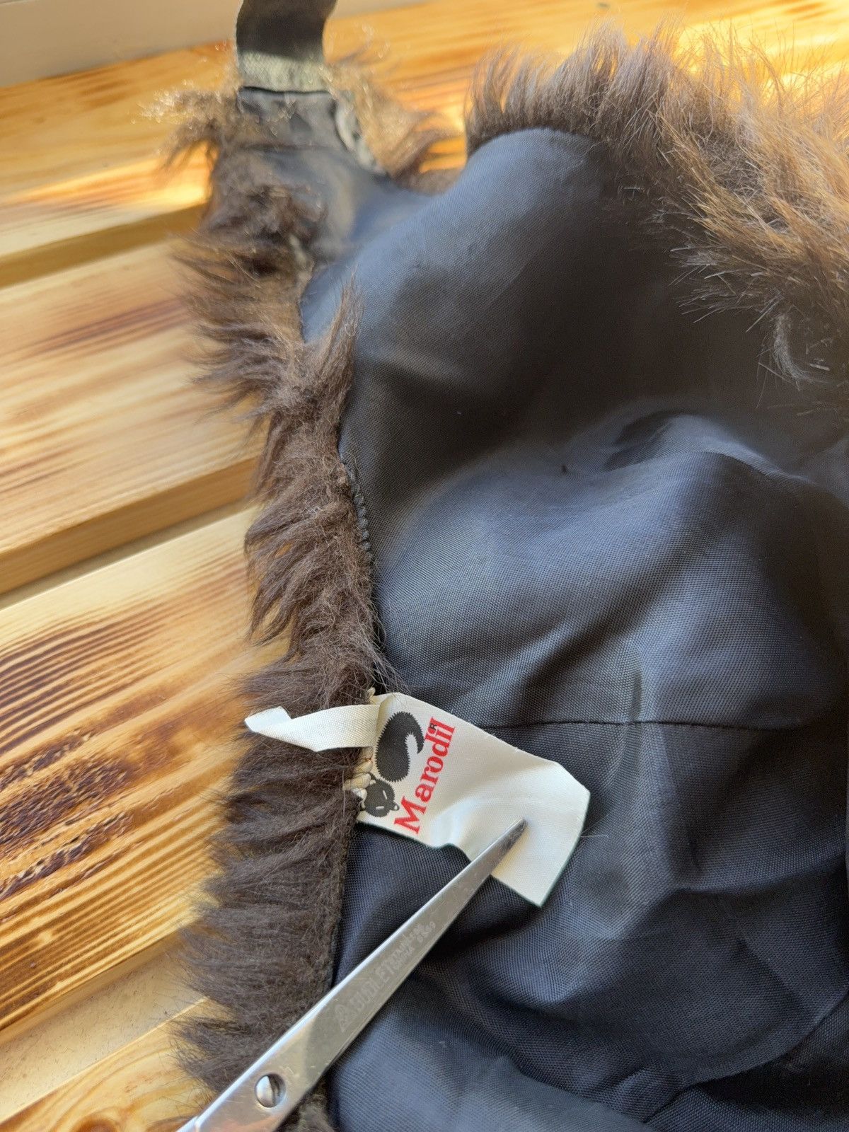 Le Grande Bleu (L.G.B.) Vntg LGB Japanese 90s Marodil Fur Ushanka Hood Trapper hat Size ONE SIZE - 9 Thumbnail