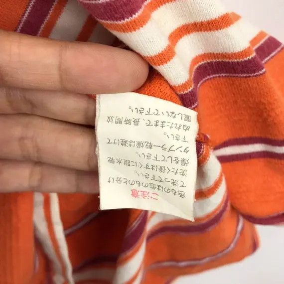 Hang Ten Vtg 80’ HANG TEN SURFING Striped Yellow Tag Orange Tee Shirt Size US M / EU 48-50 / 2 - 7 Thumbnail