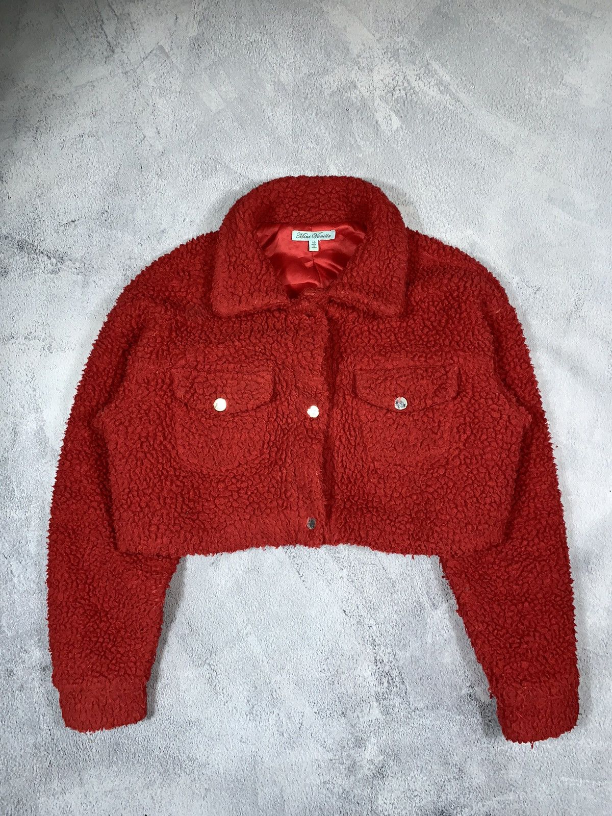 Japanese Brand × Vintage Vintage Y2K deep pile Teddy cropped jacket Japanese Size M / US 6-8 / IT 42-44 - 1 Thumbnail