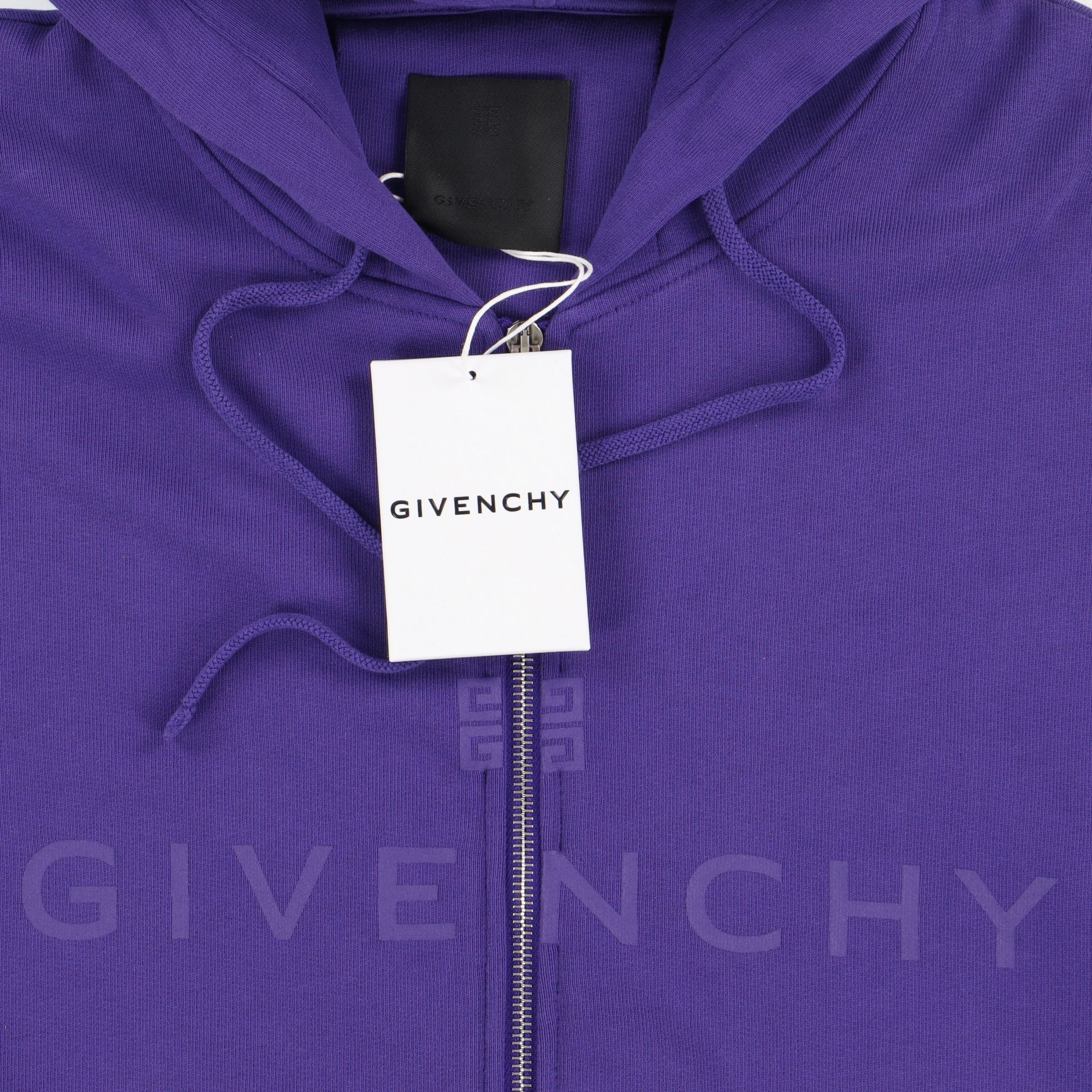 Givenchy Purple 4G Logo Oversized Zip Hoodie Size US M / EU 48-50 / 2 - 5 Thumbnail