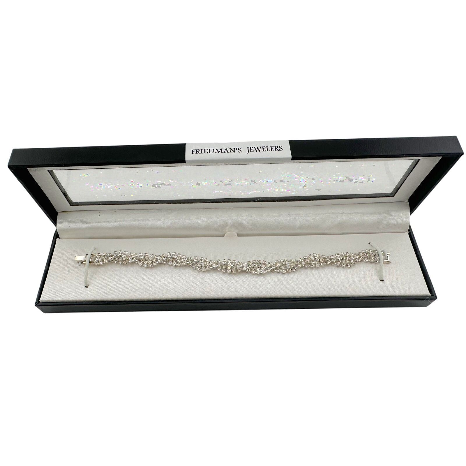 Other Friedman Jewelers Shimmering White Crystal Bracelet In Box Size ONE SIZE - 1 Thumbnail