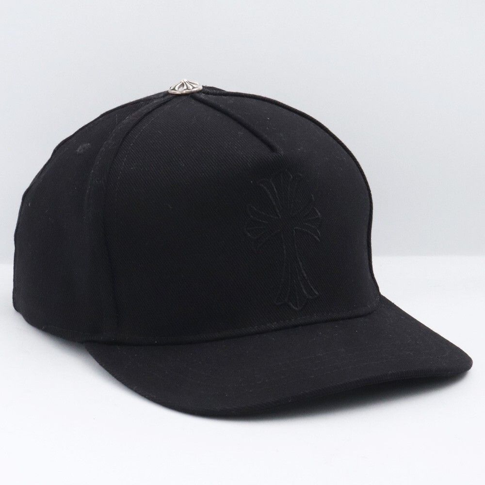 Chrome Hearts Cross Waxed Denim Baseball Cap (CHROME HEARTS