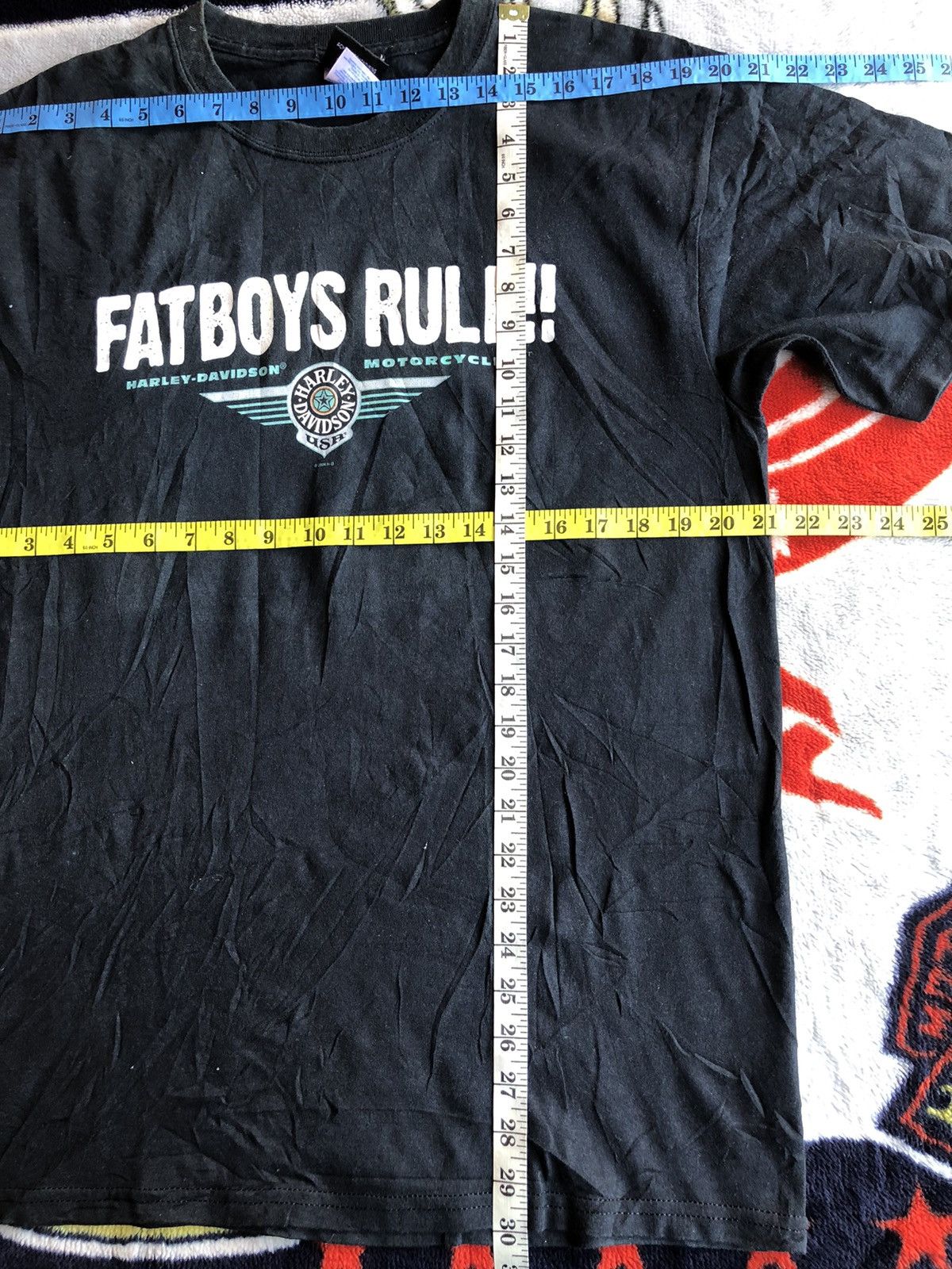 Harley Davidson Vintage Fatboys Rule Harley Davidson Shirt Tee Size US L / EU 52-54 / 3 - 7 Thumbnail