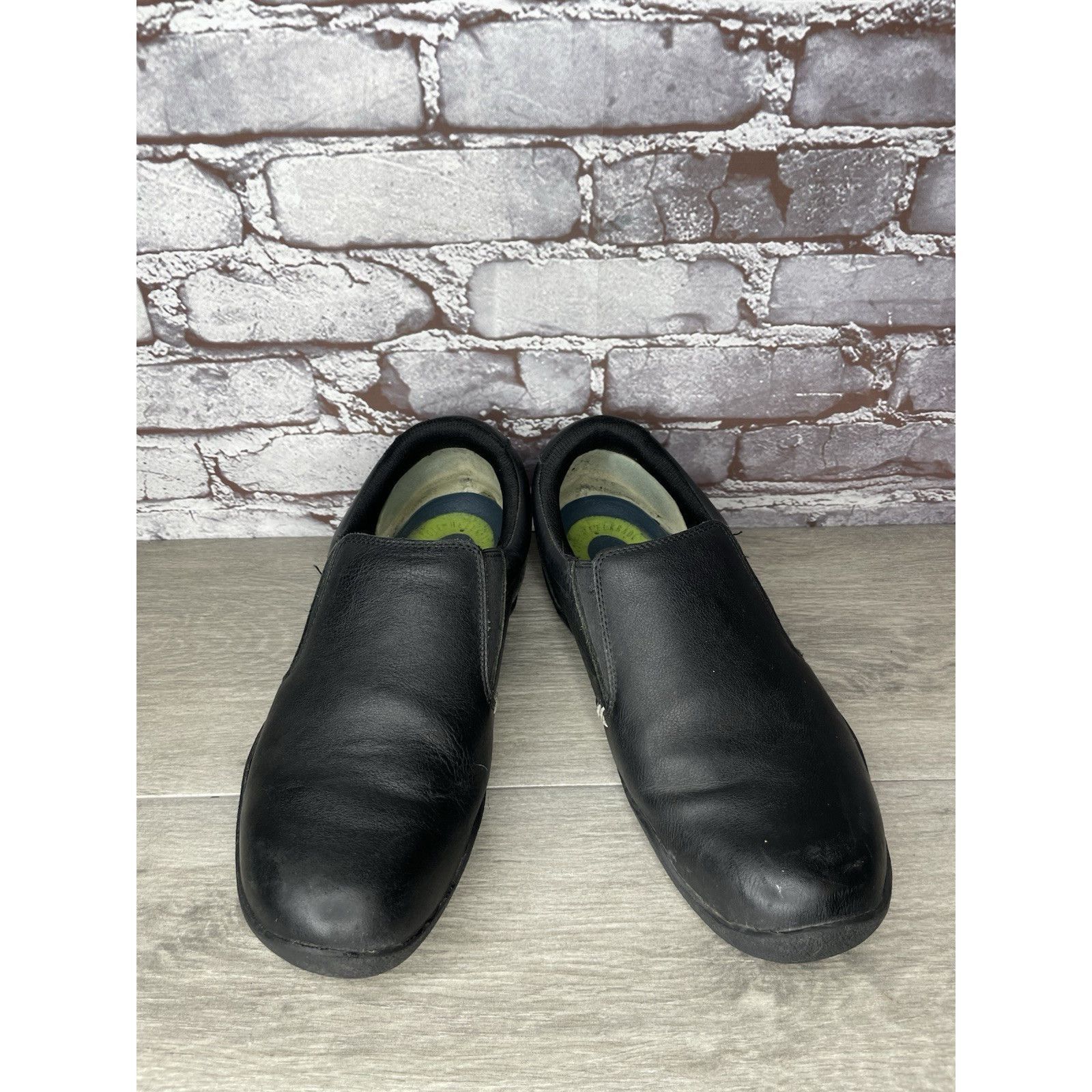 Guru Kuru Kivi Black Leather 10250180 Slip On Walking Loafers Com Size US 9.5 / EU 42-43 - 10 Thumbnail