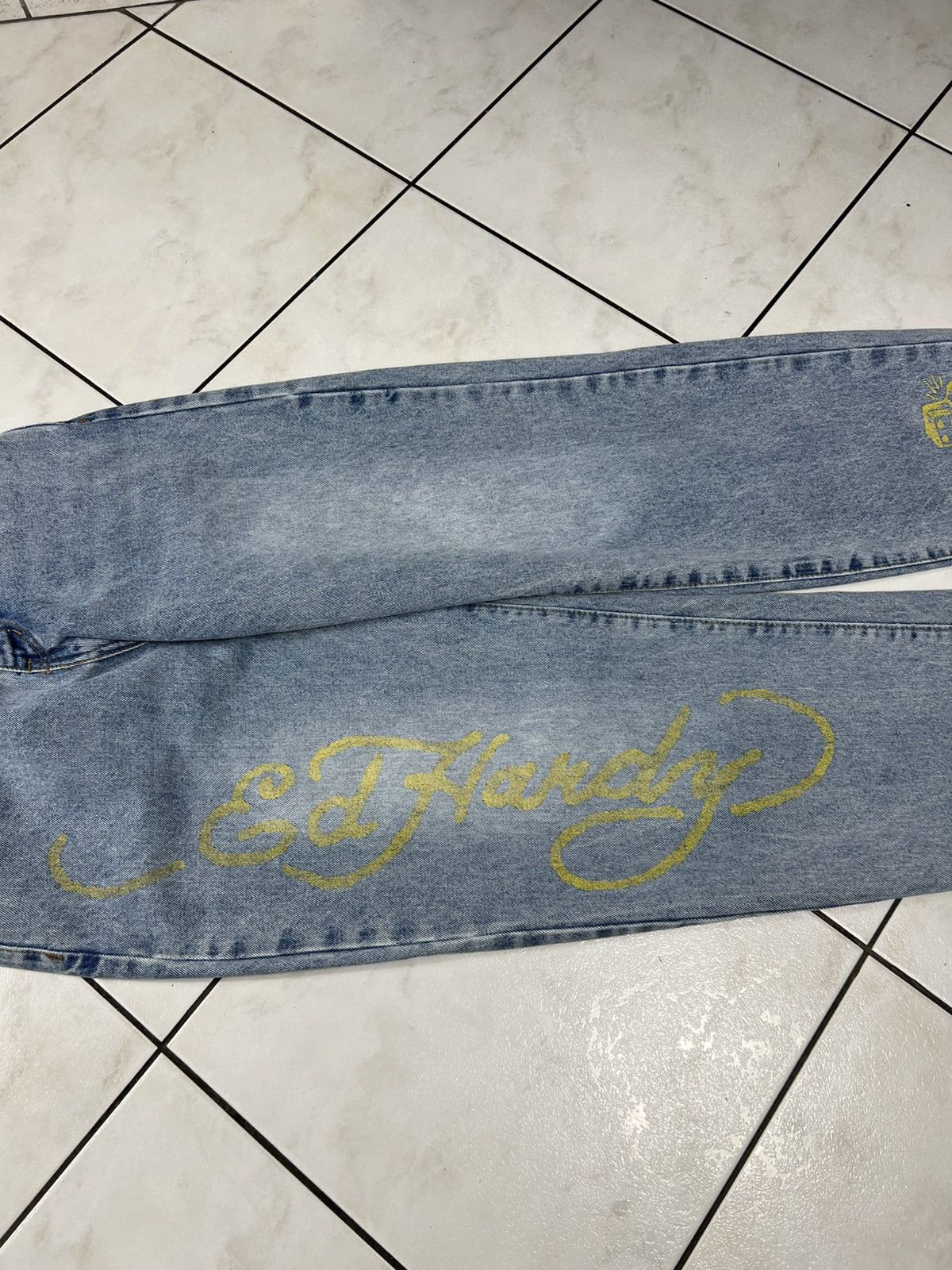 Ed Hardy Ed Hardy born wild boyfriend jeans wolf print y2k baggy pant Size 27" / US 4 / IT 40 - 11 Thumbnail