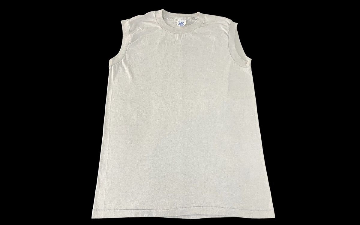 Adidas 90s Adidas Trifoil Trikot Sleeveless Plain Design Tee Size US M / EU 48-50 / 2 - 1 Thumbnail