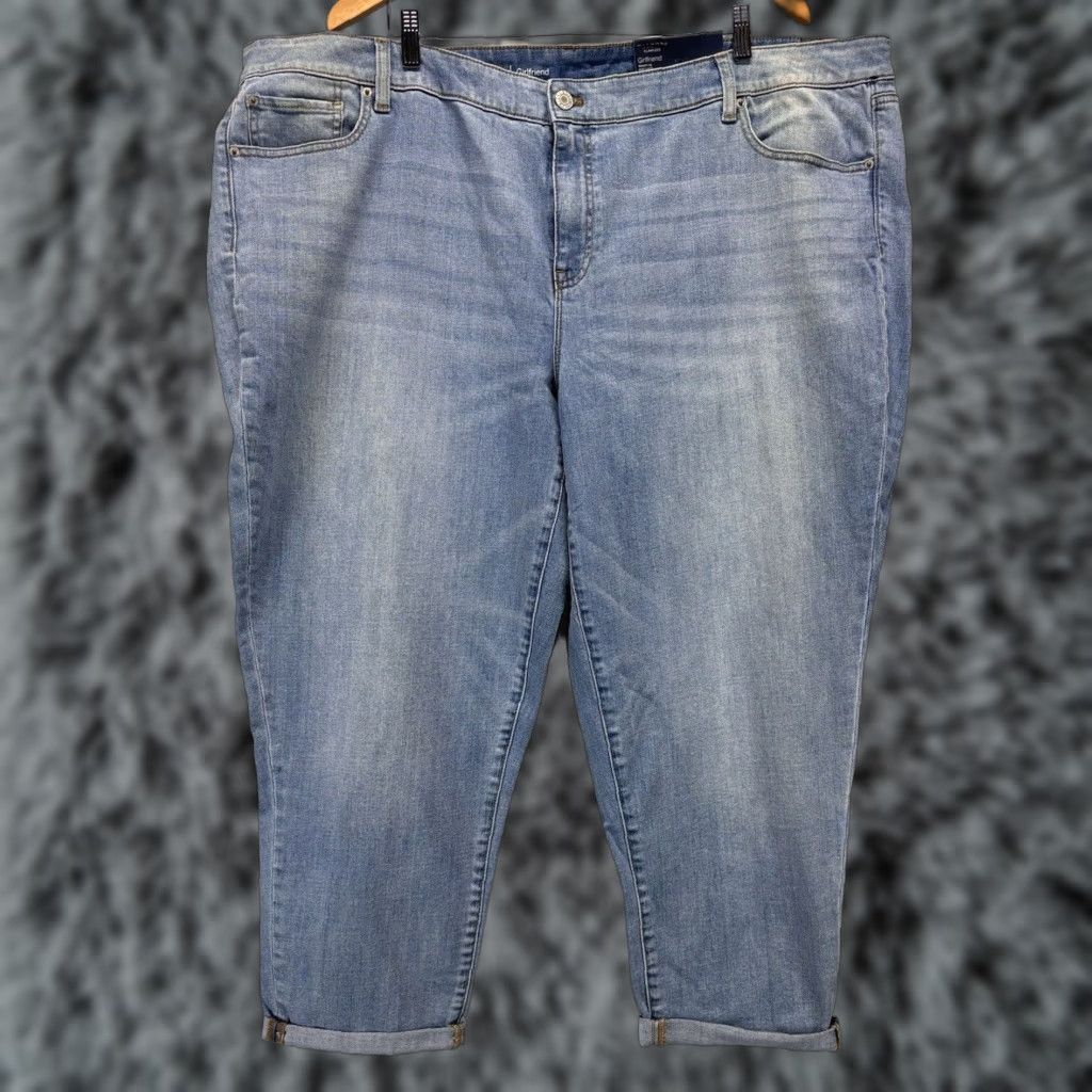 Talbots Talbots Flawless Girlfriend Jeans 24W Plus Relaxed Ankle Blue Denim Women Pockets Stretch Womens Size 42" / US 20 - 1 Thumbnail