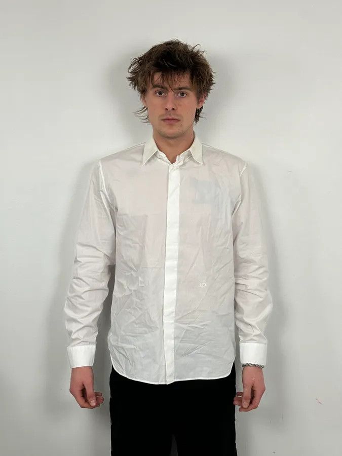 Dior Dior White Classy Uniform Shirt Size US M / EU 48-50 / 2 - 2 Thumbnail