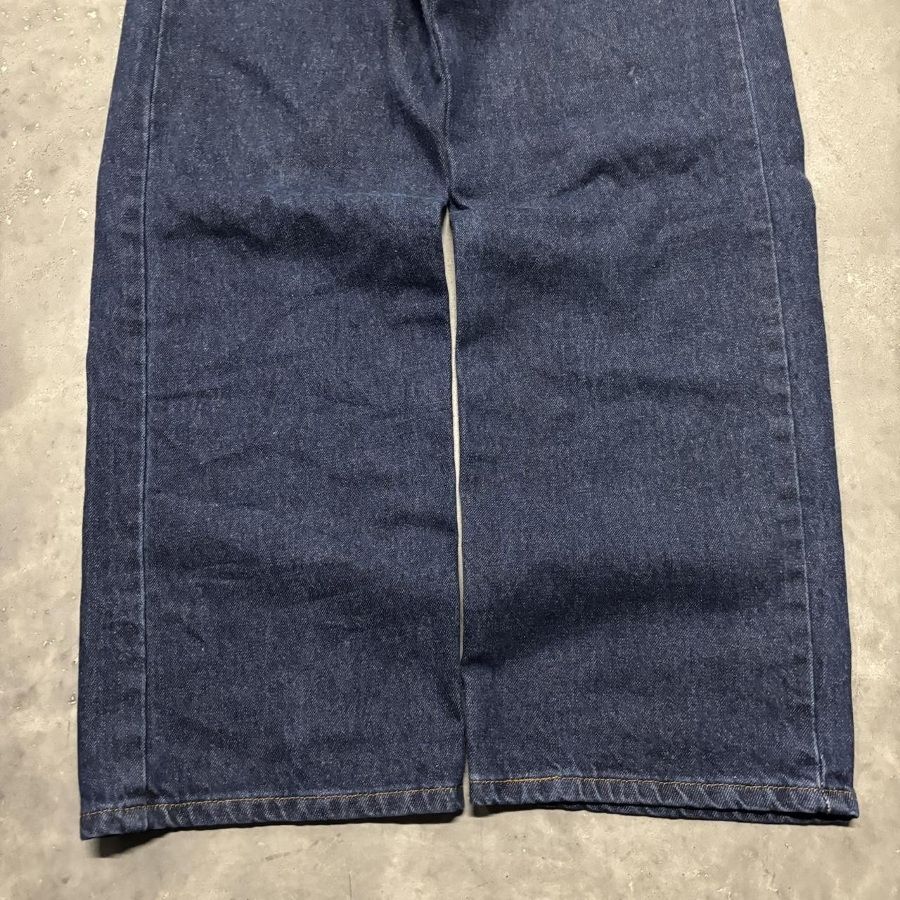 Japanese Brand × Vintage Crazy Vintage Y2K/2000s Baggy Grunge Dark Wash Skater Denim Jeans! Size US 36 / EU 52 - 6 Thumbnail