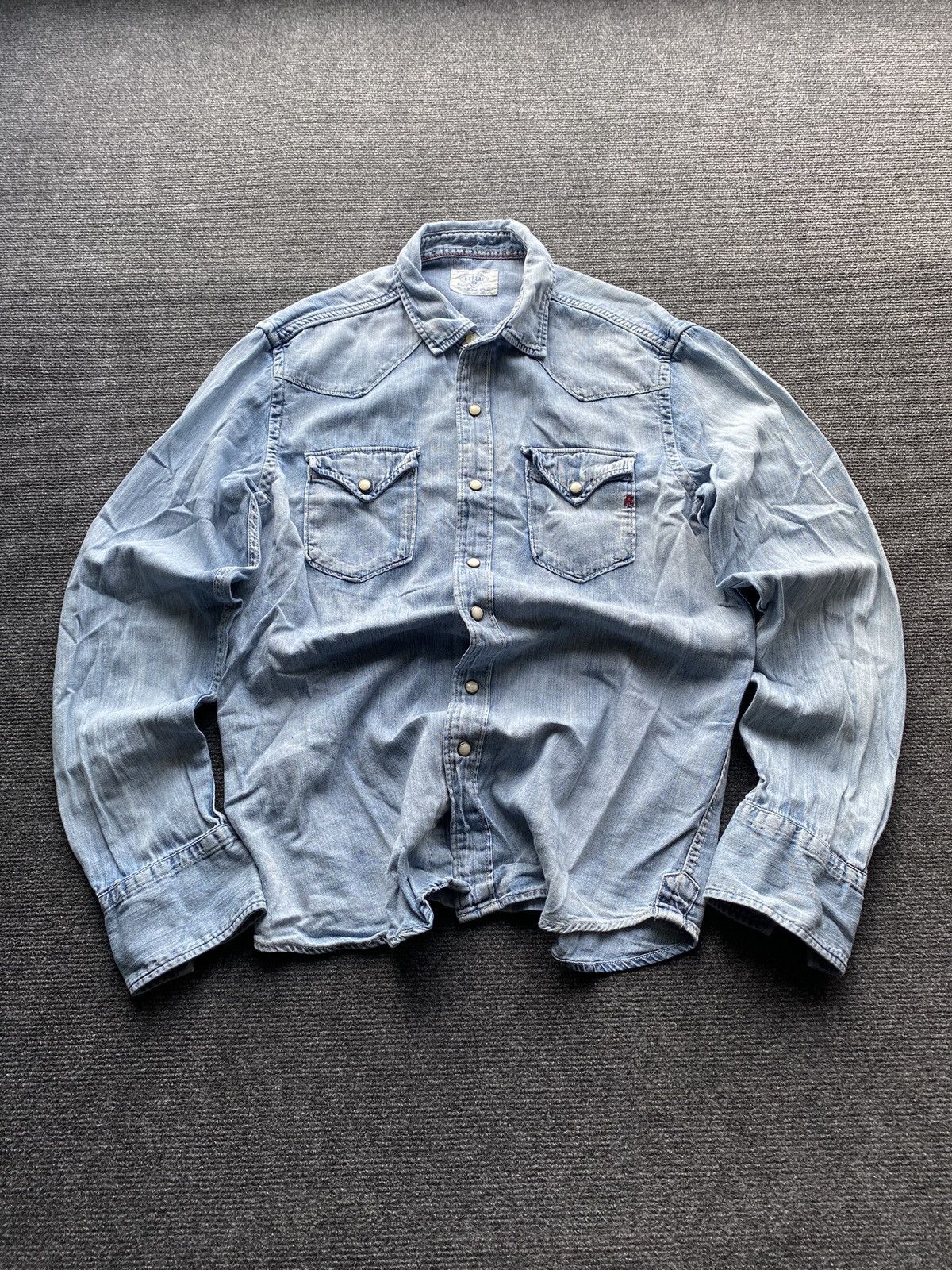 Replay 🔥Replay Punk Opium Blue mens faded shirt m Size US M / EU 48-50 / 2 - 2 Thumbnail