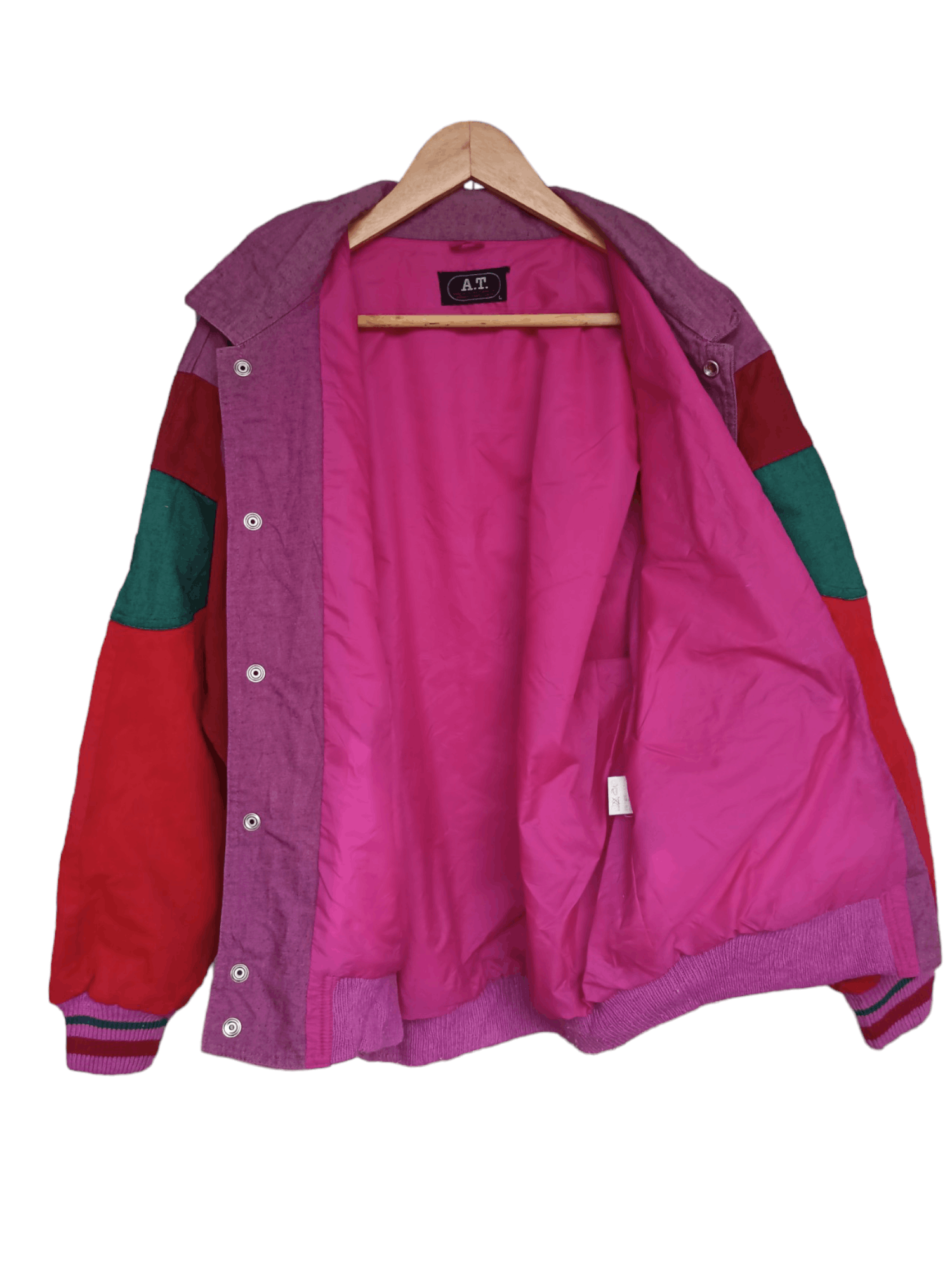 Vintage A.T Player Bomber Jacket Big Spellout At The Back Size US L / EU 52-54 / 3 - 9 Thumbnail