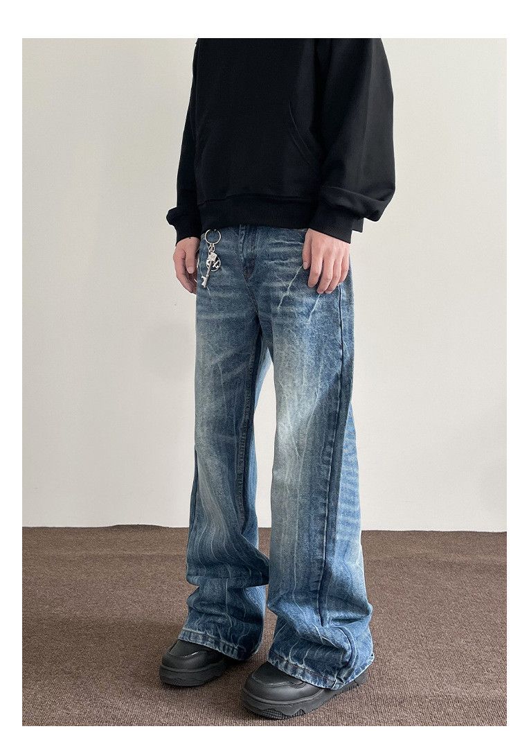 Japanese Brand Men's loose-fit cleanfit straight leg lightning jeans Size US 32 / EU 48 - 4 Thumbnail