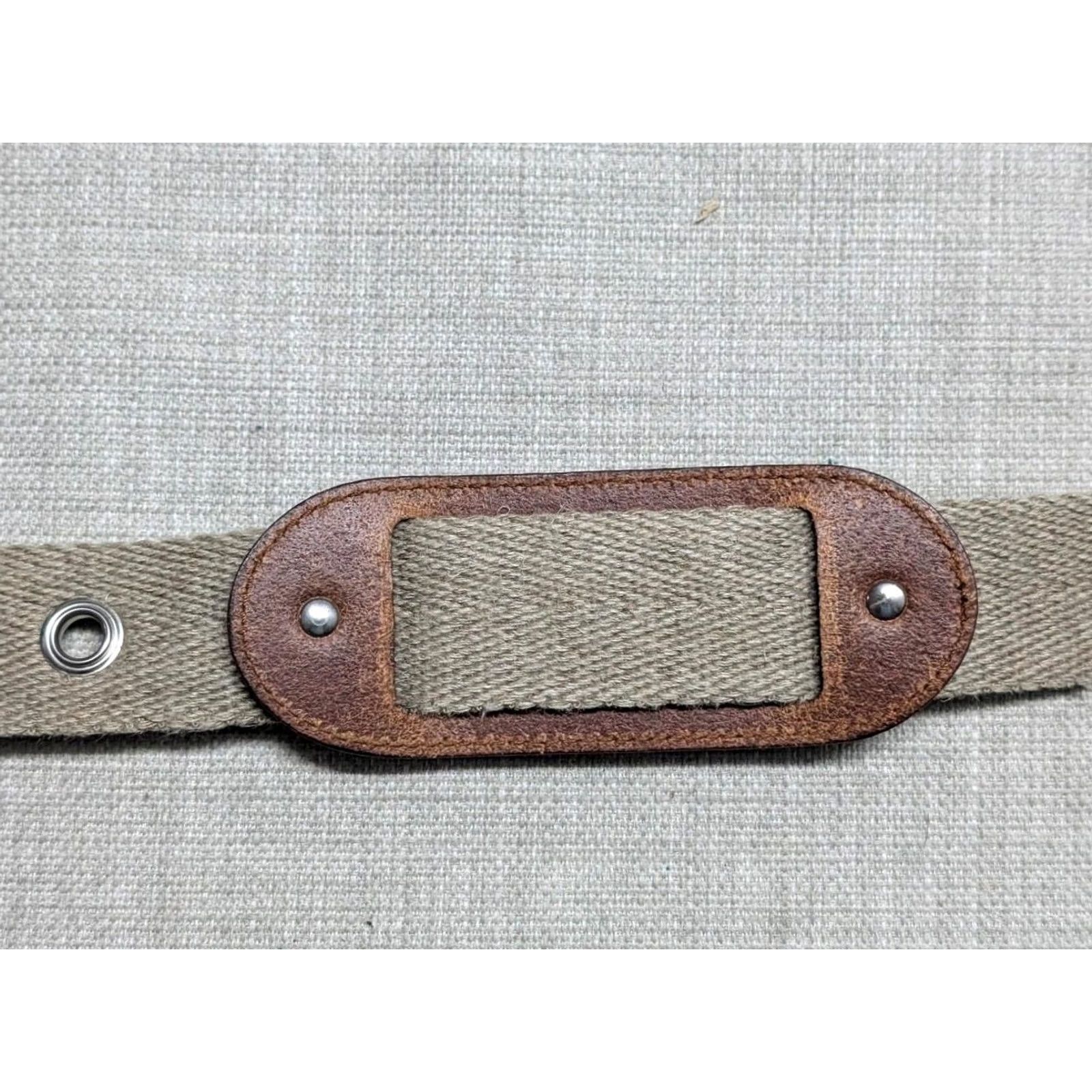 Dolce & Gabbana DOLCE & GABBANA canvas belt 26 brown leather Belt Women 26 Brown Tan Canvas Leather Millimeters 1-3/8" 30" length 22.5-27.5 holes 26 Size ONE SIZE - 6 Thumbnail
