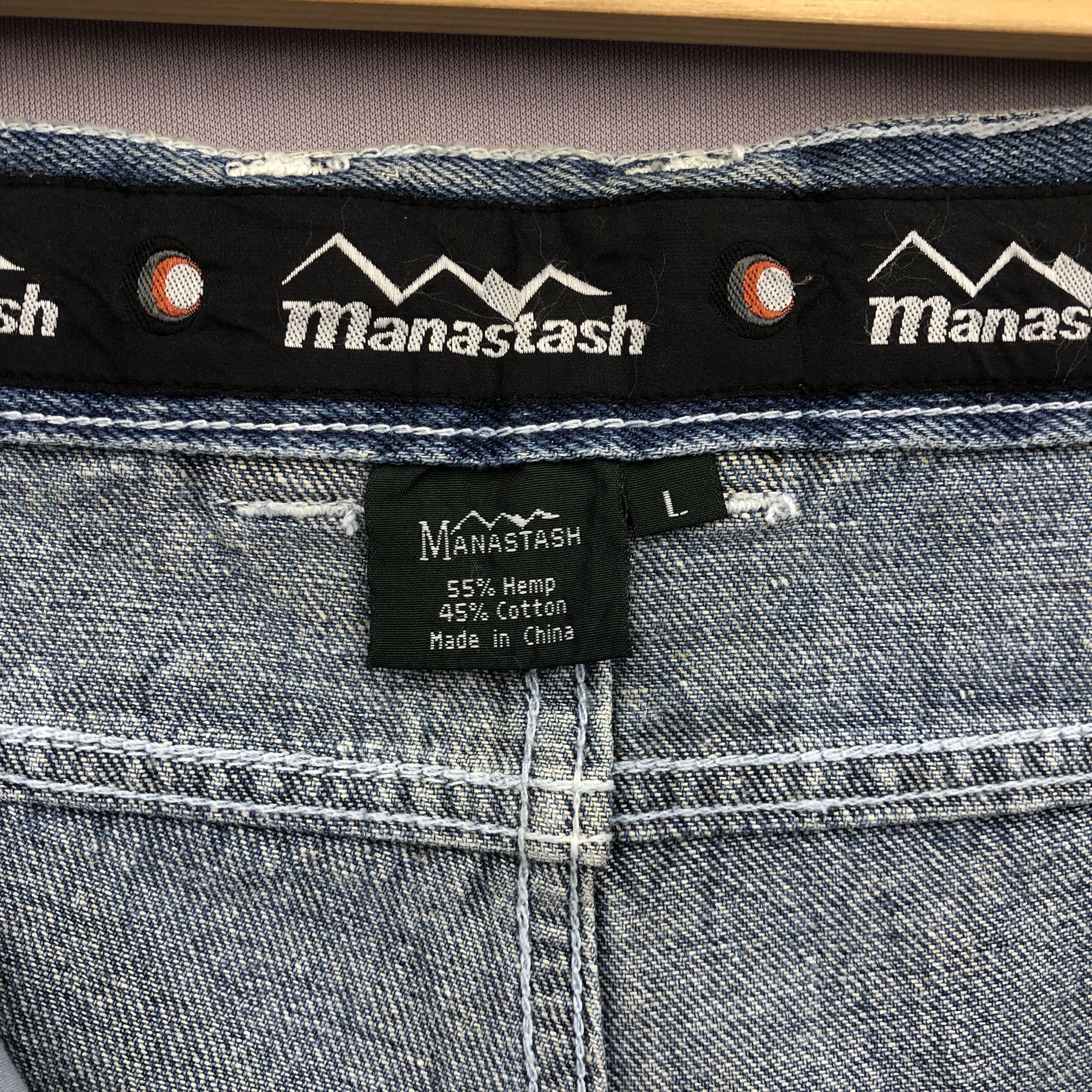 Jean Crazy Vintage Y2K Manastash Baggy Jeans Skater Faded Denim. Size US 32 / EU 48 - 8 Thumbnail