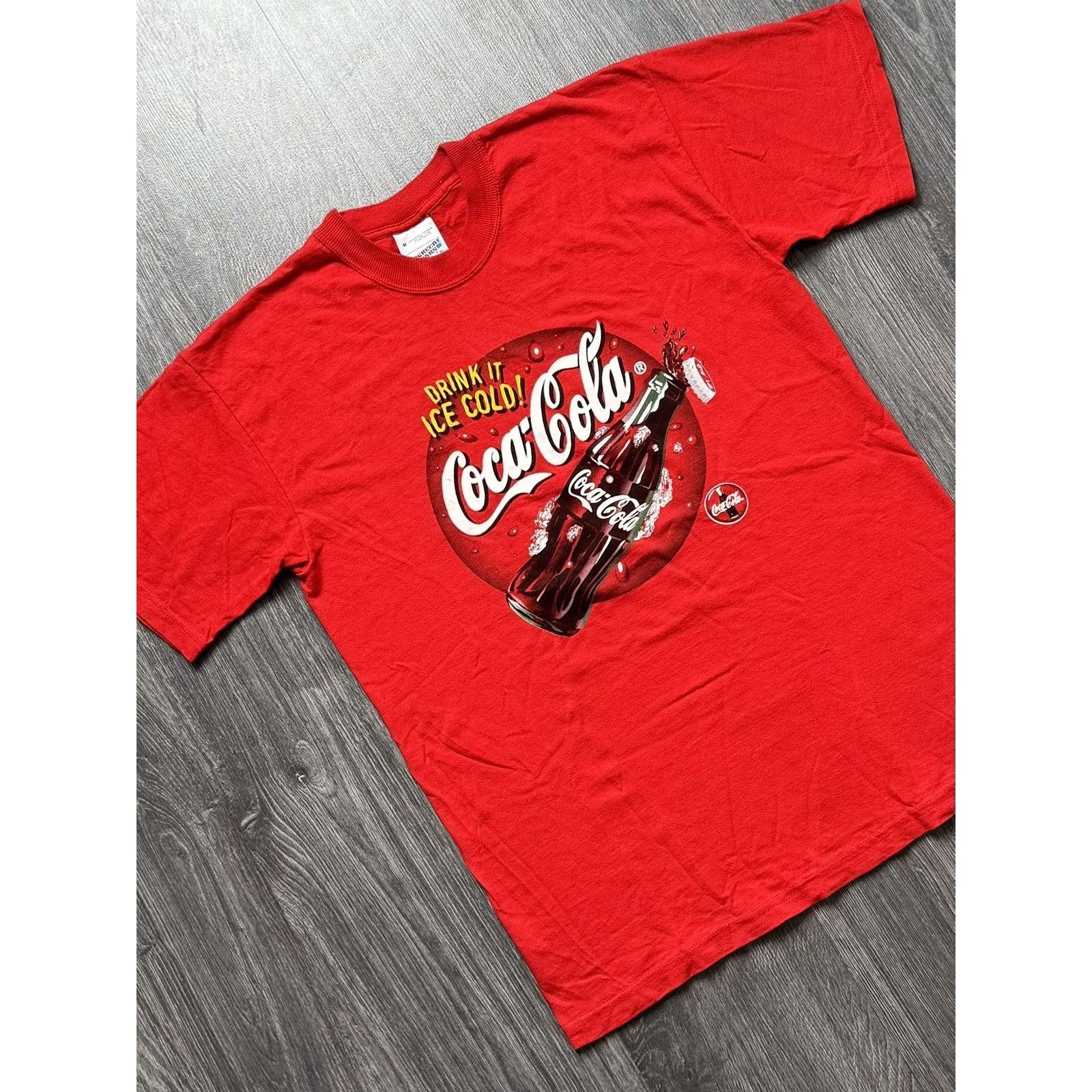 Coca Cola × Vintage 90s Vintage Red Coca Cola T-shirt Size US M / EU 48-50 / 2 - 2 Thumbnail