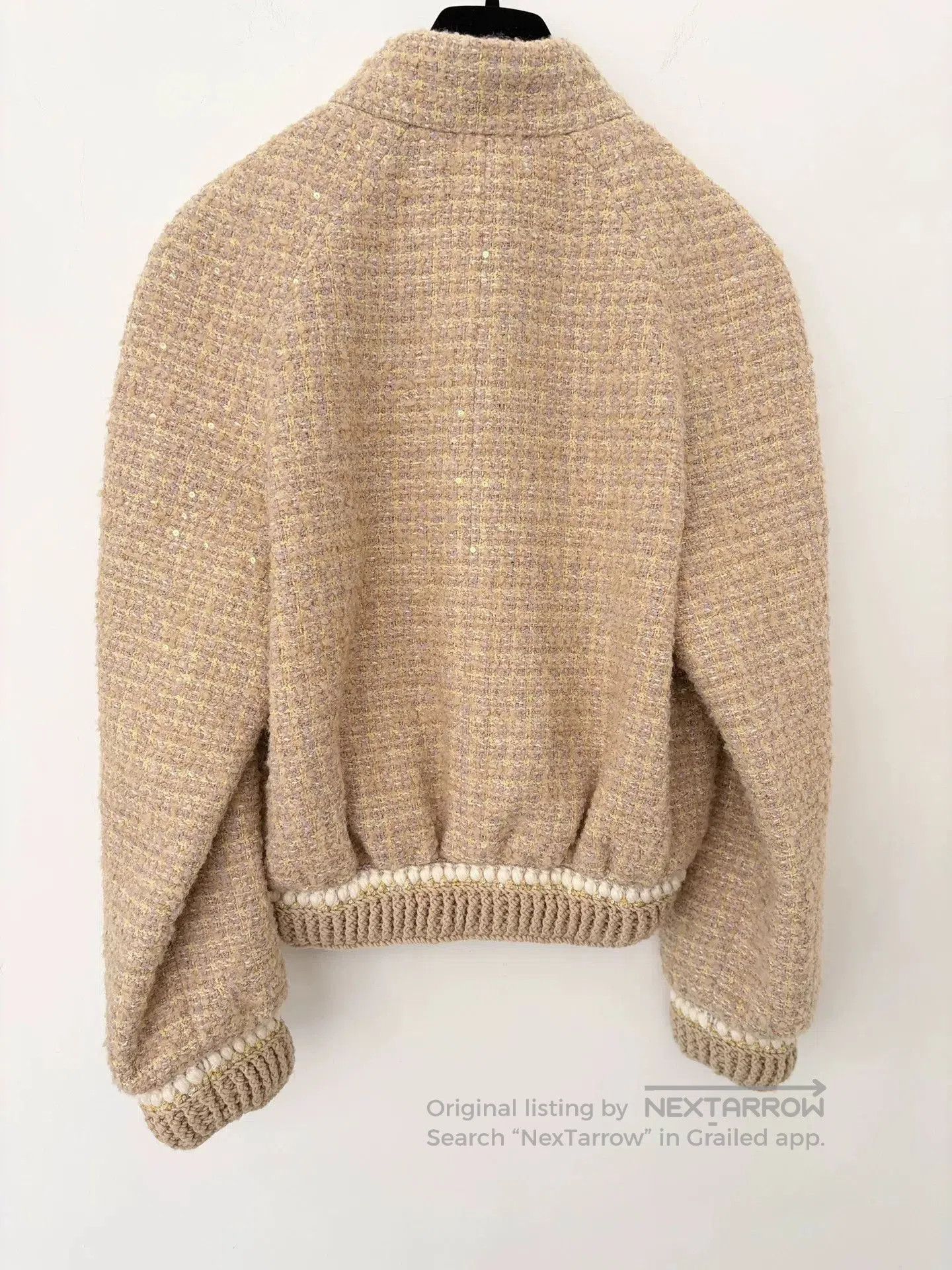 Chanel Chanel Pink Tweed Stand-Collar Jacket. Size US XS / EU 42 / 0 - 2 Thumbnail