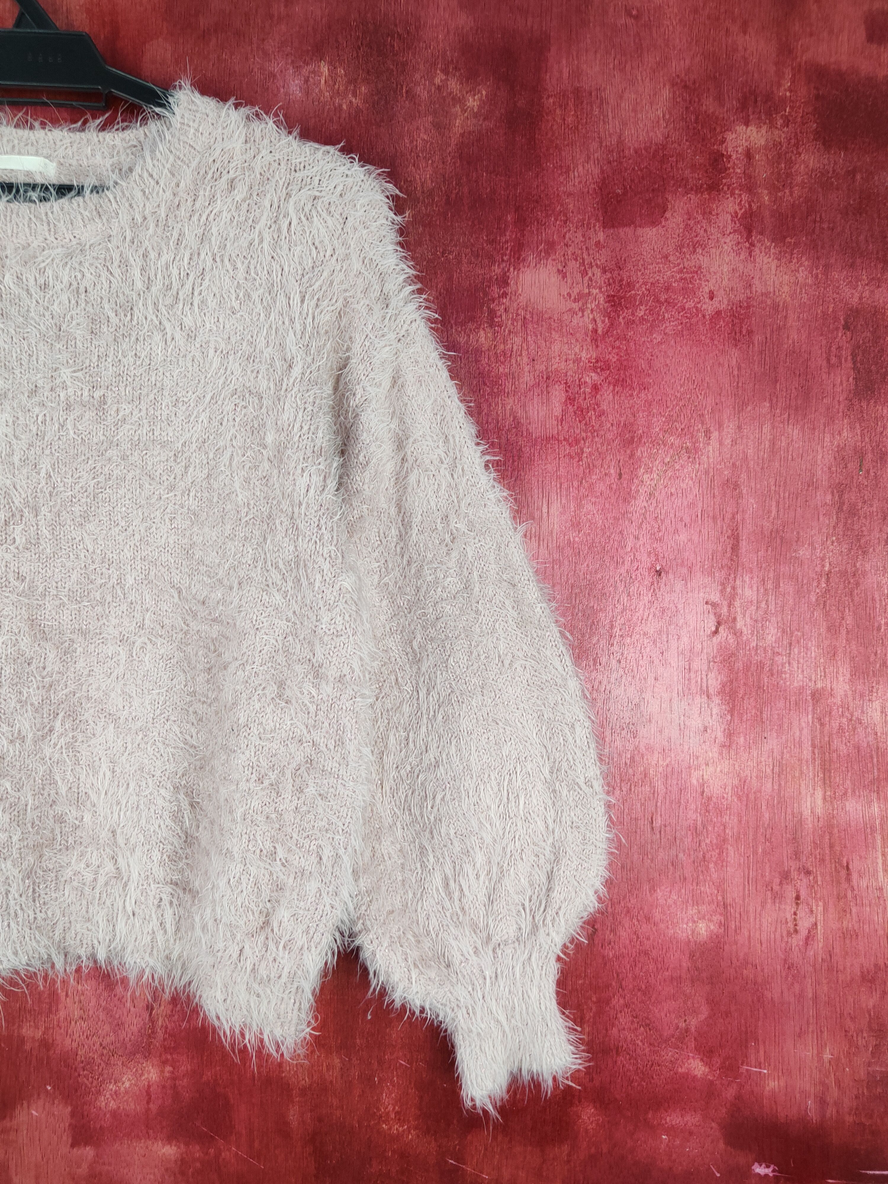 GU GU Pink Shag Shaggy Fur Mohair Knitwear #S2067 Size S / US 4 / IT 40 - 5 Thumbnail