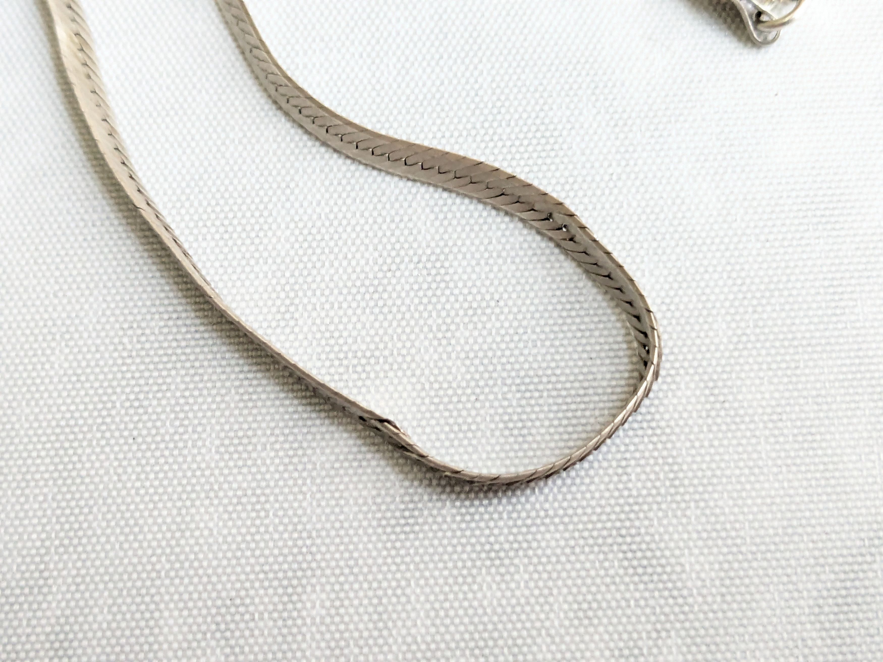 Jewelry Vintage Sterling Silver Herringbone Necklace 20" Size ONE SIZE - 10 Thumbnail