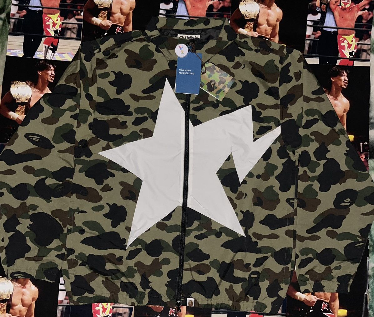 Bape Bape 1st Camo Track Jacket (XL) Size US XL / EU 56 / 4 - 1 Thumbnail