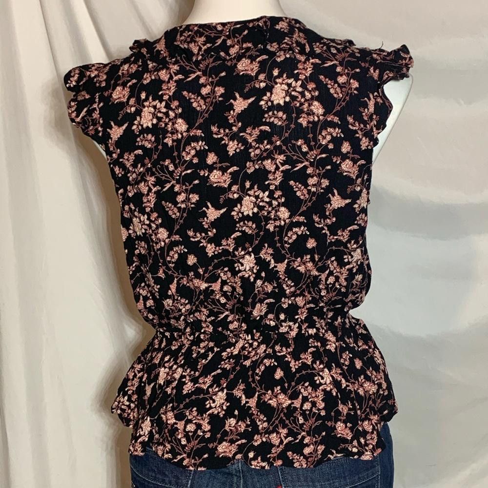 American Rag American Rag Ruffle Collar Floral Blouse, Sm Size S / US 4 / IT 40 - 4 Thumbnail