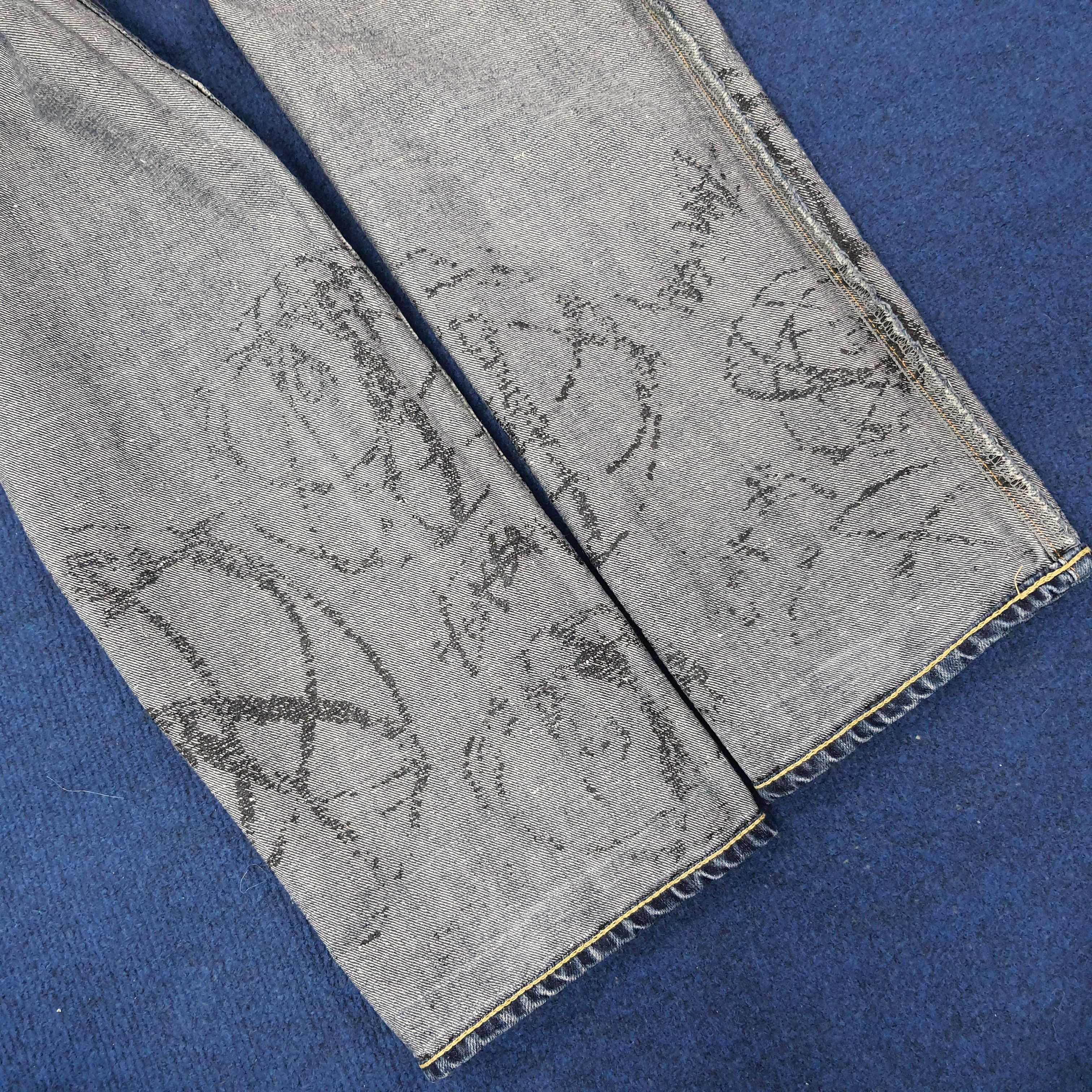 Stussy Vintage Stussy x Futura Rare Custom Logo Jeans C228N33 Size US 27 - 8 Thumbnail