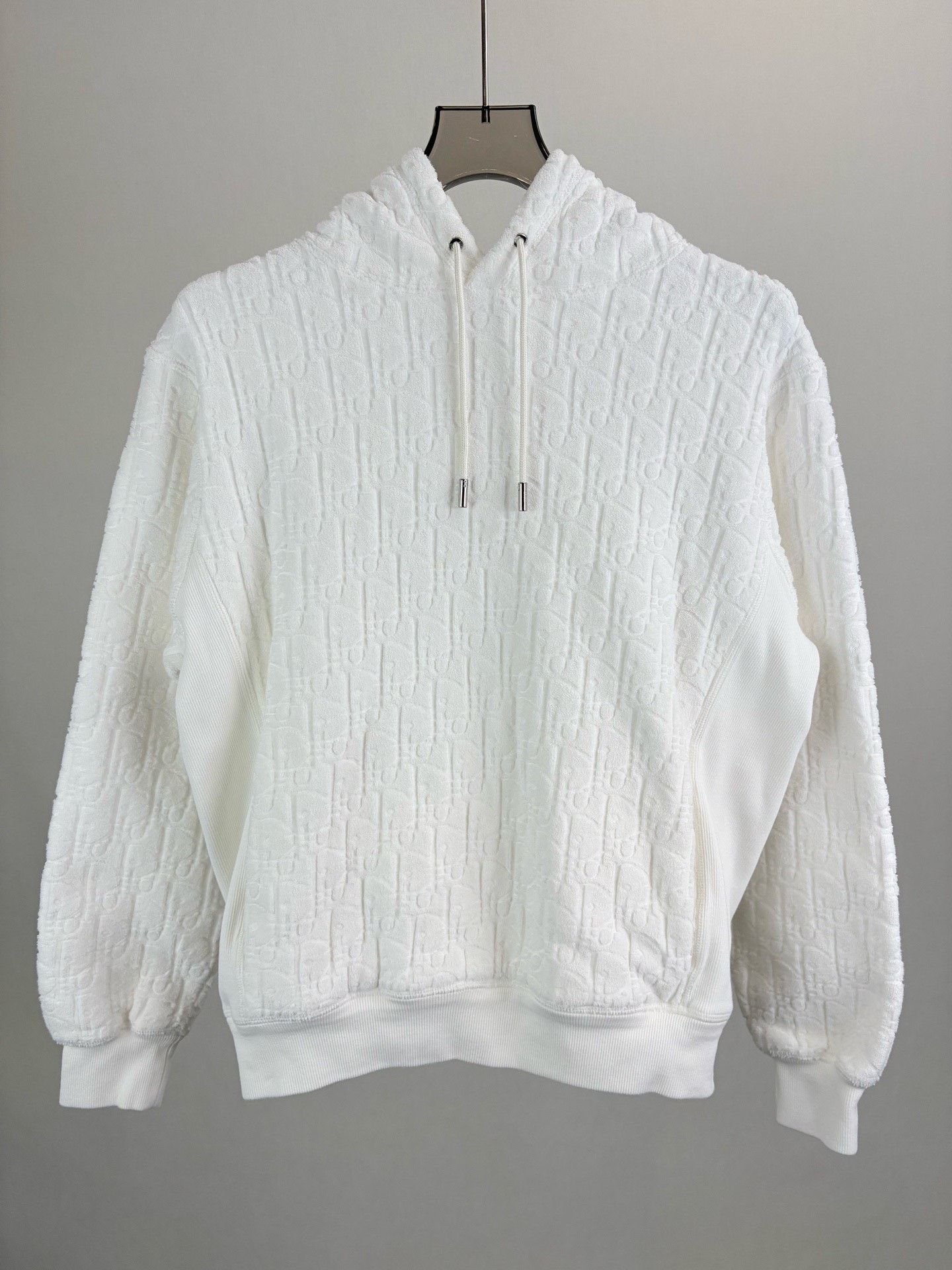 Dior DIOR White Terry Full Logo Hoodie Size US S / EU 44-46 / 1 - 1 Thumbnail