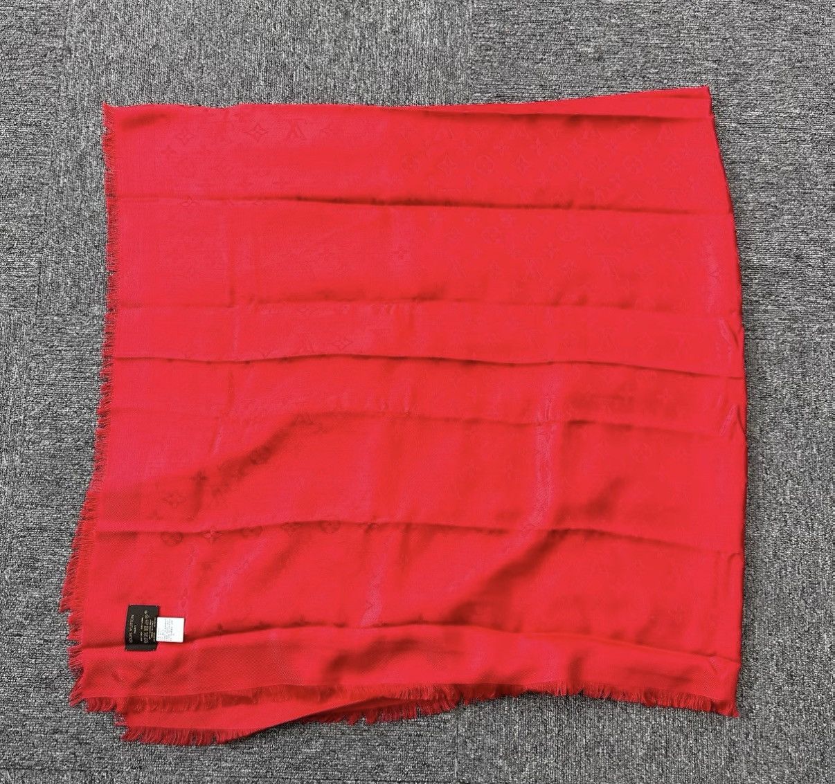 Louis Vuitton Louis Vuitton LV Mulberry Silk Large Square Scarf Shawl K12 Size ONE SIZE - 2 Thumbnail