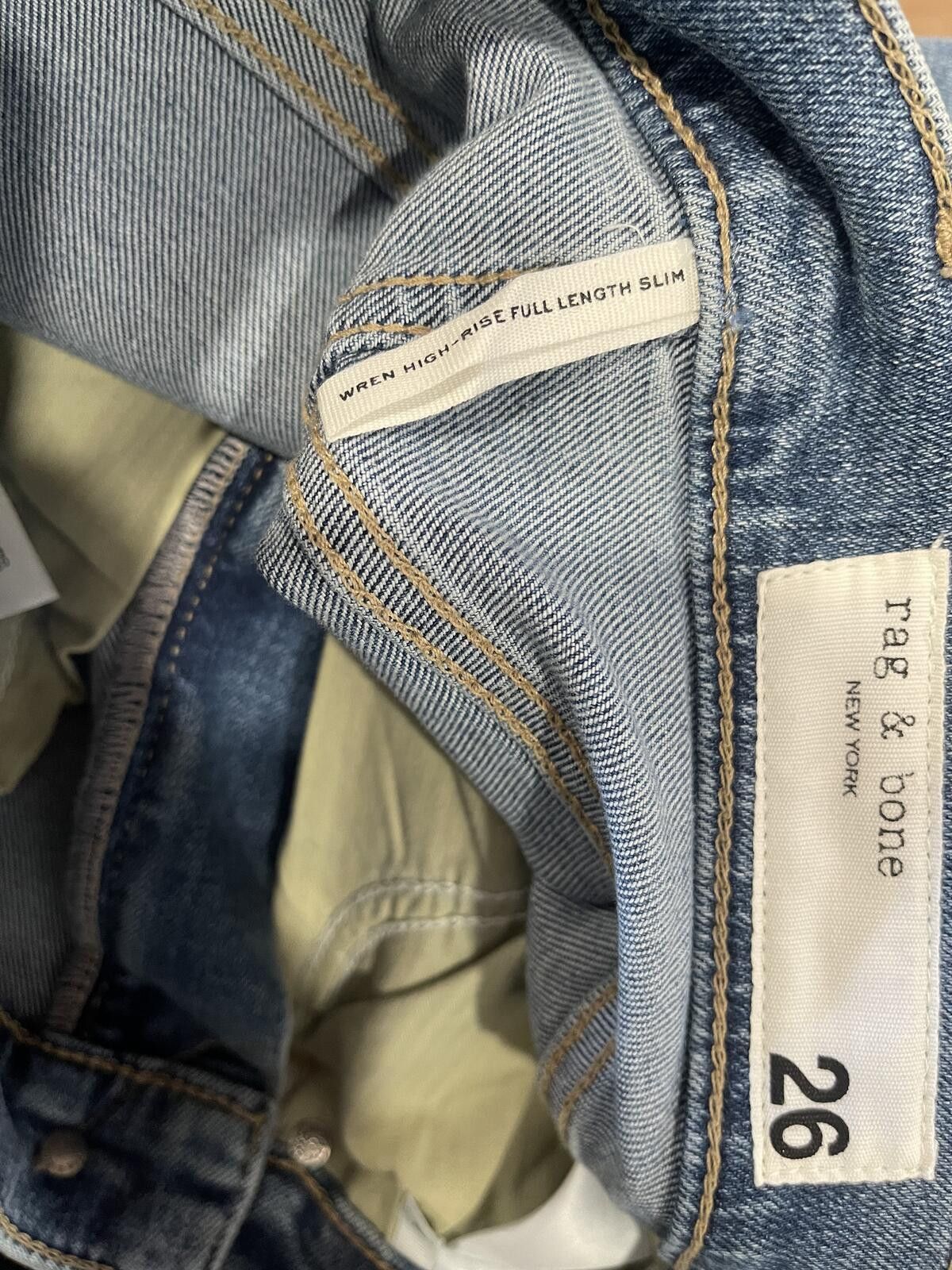 Rag & Bone rag & bone High-Rise Slim Jeans Light Blue Denim Size 28" / US 6 / IT 42 - 6 Thumbnail