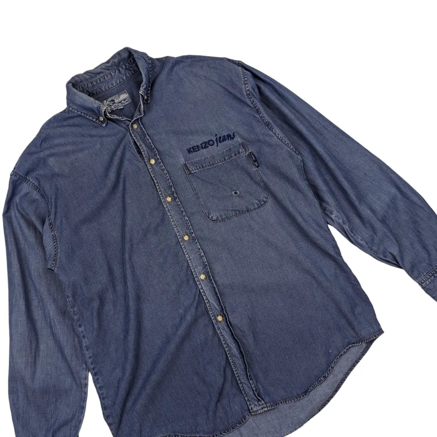 Kenzo Vintage KENZO Jeans Button Up Shirt Denim Style Jacket Size US L / EU 52-54 / 3 - 2 Thumbnail