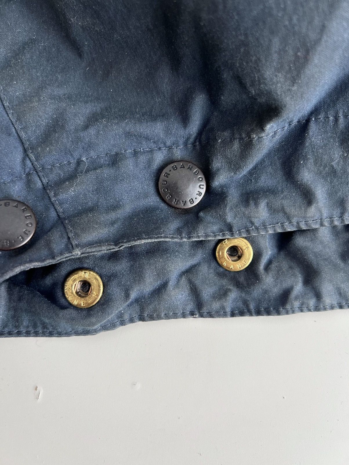 Barbour Vintage 1980s Barbour Waxed Hood Navy Blue Size ONE SIZE - 6 Thumbnail