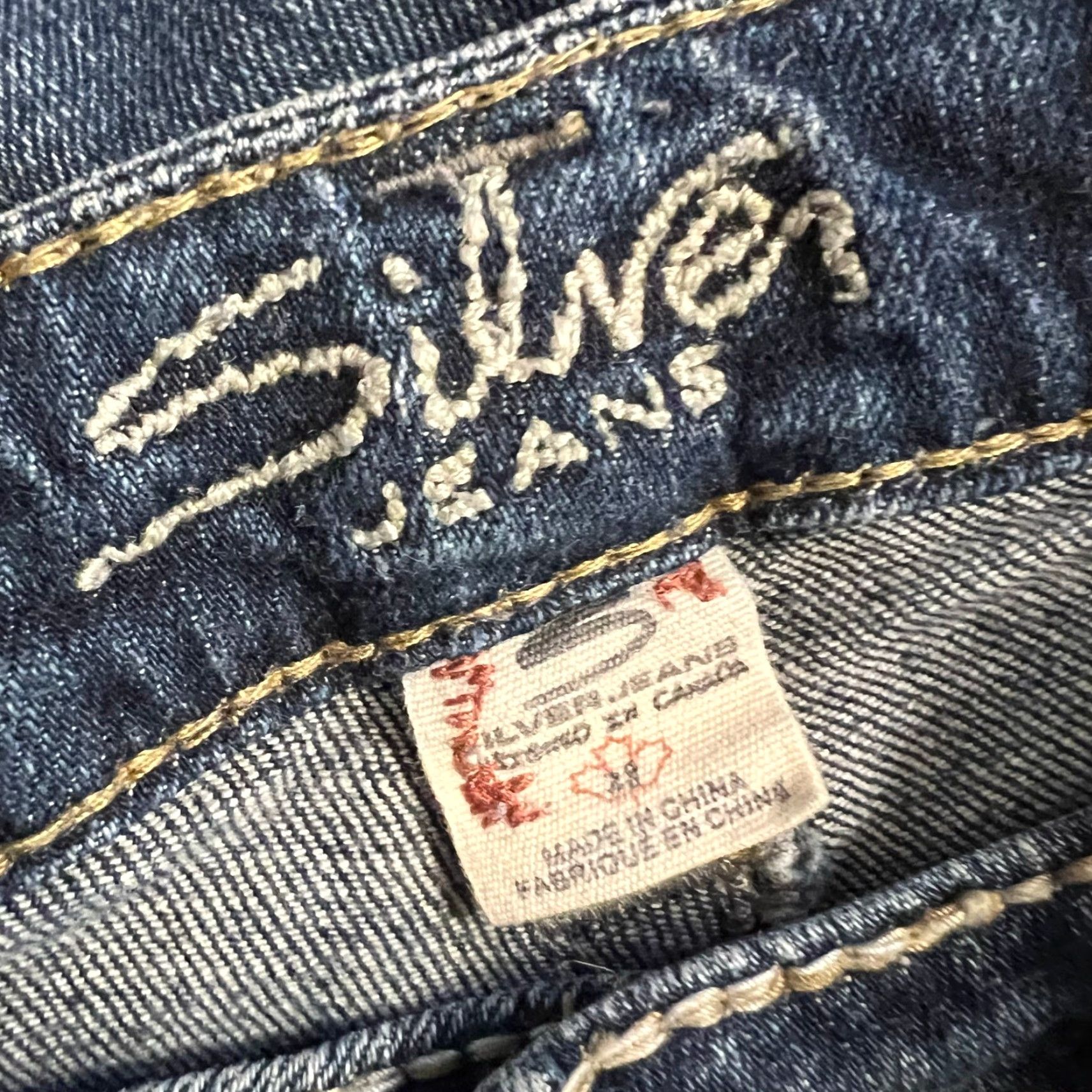 Silver Jeans Co. Silver Jeans Womens 28 X28 Sam Boyfriend Distressed Stretch Pants Blue Size 28" / US 6 / IT 42 - 4 Thumbnail