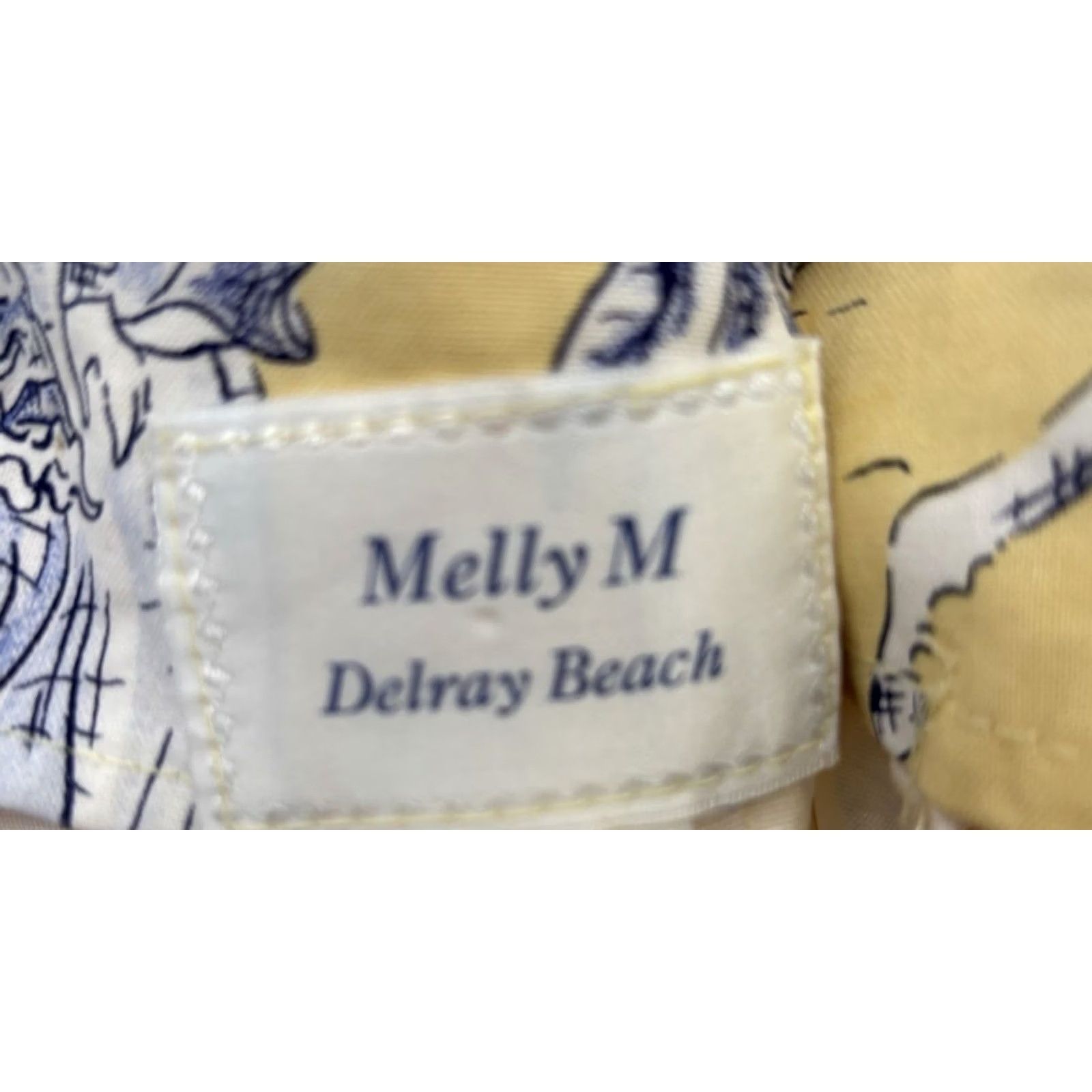 Vintage Melly M Delray Beach Circus Print Cotton Skirt Lined USA Size M Yellow Size 32" / US 10 / IT 46 - 7 Thumbnail